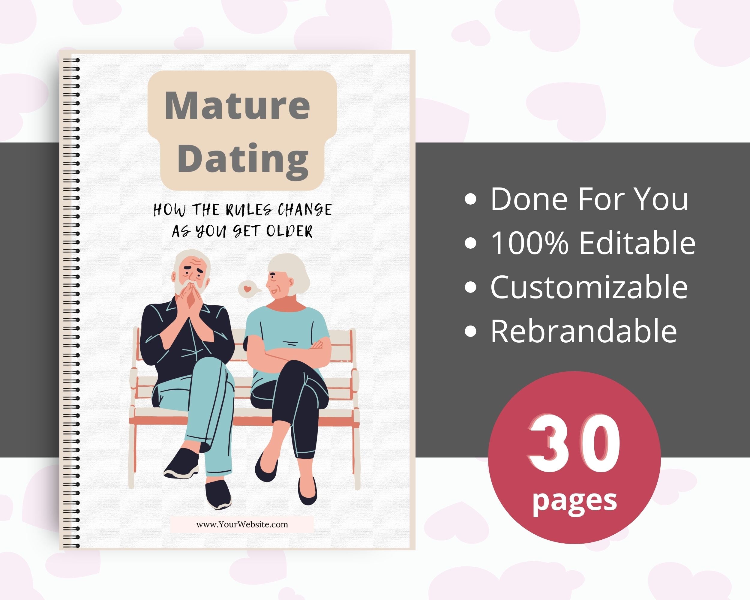 Editable Mature Dating Ebook | Done-for-You Ebook in Canva | Rebrandable and Resizable Canva Template