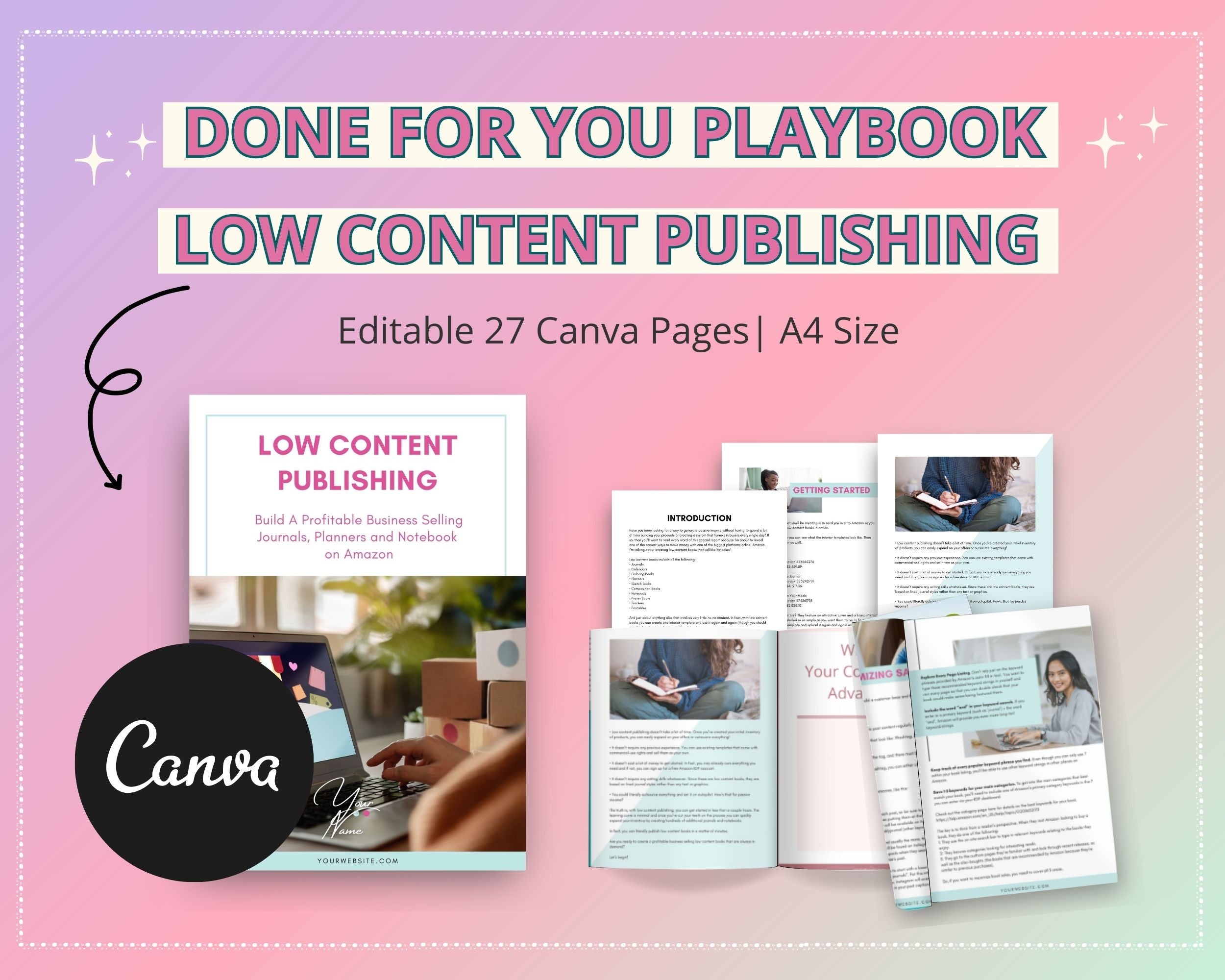 Low Content Publishing Playbook in Canva