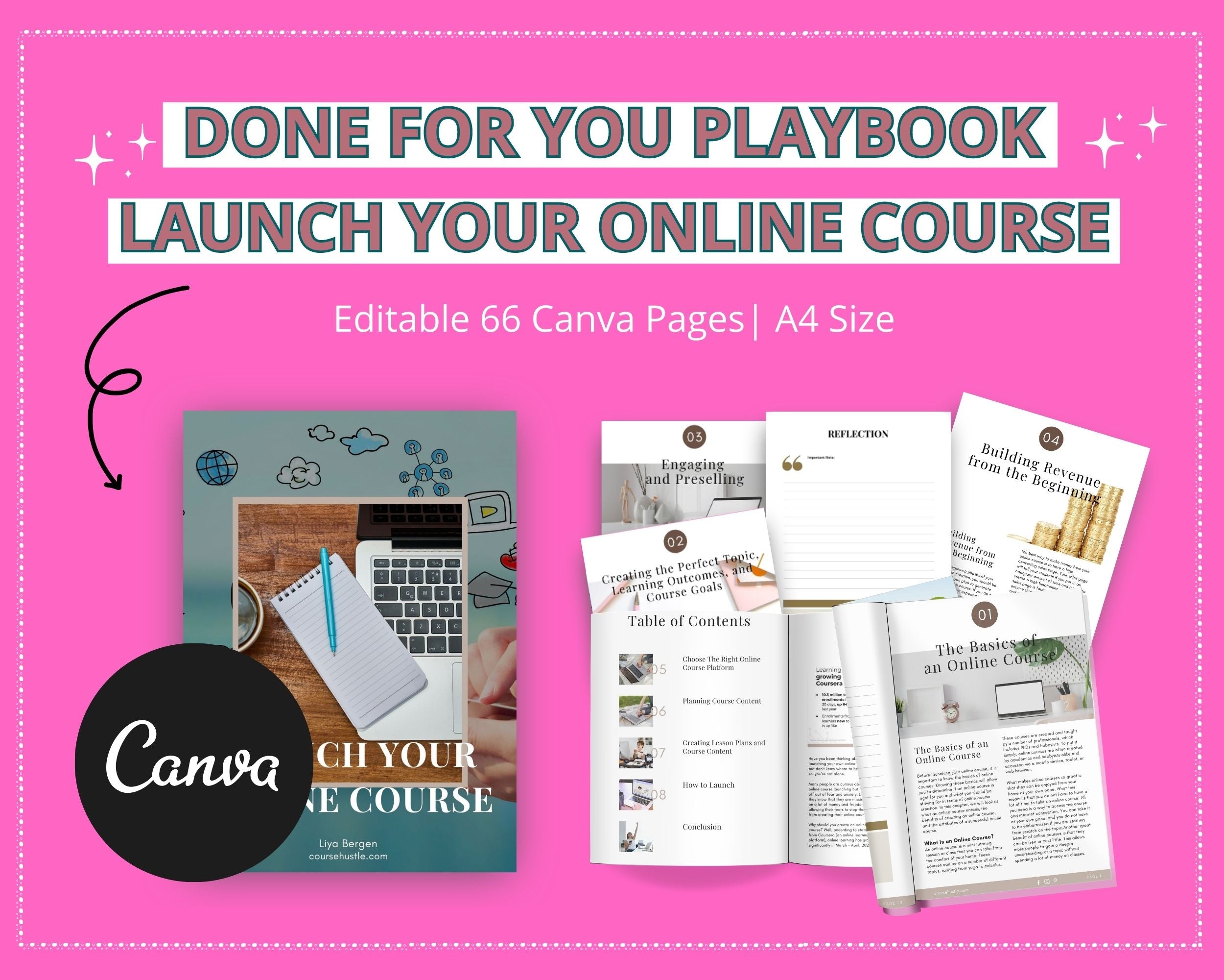 Done-for-You Launch Your Online Course Playbook in Canva