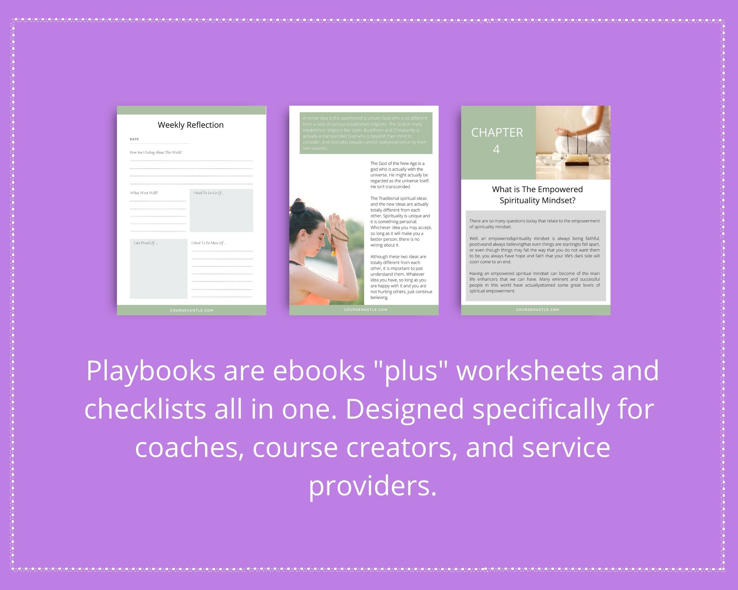 Done for You Spirituality Playbook in Canva | Editable A4 Size Canva Template
