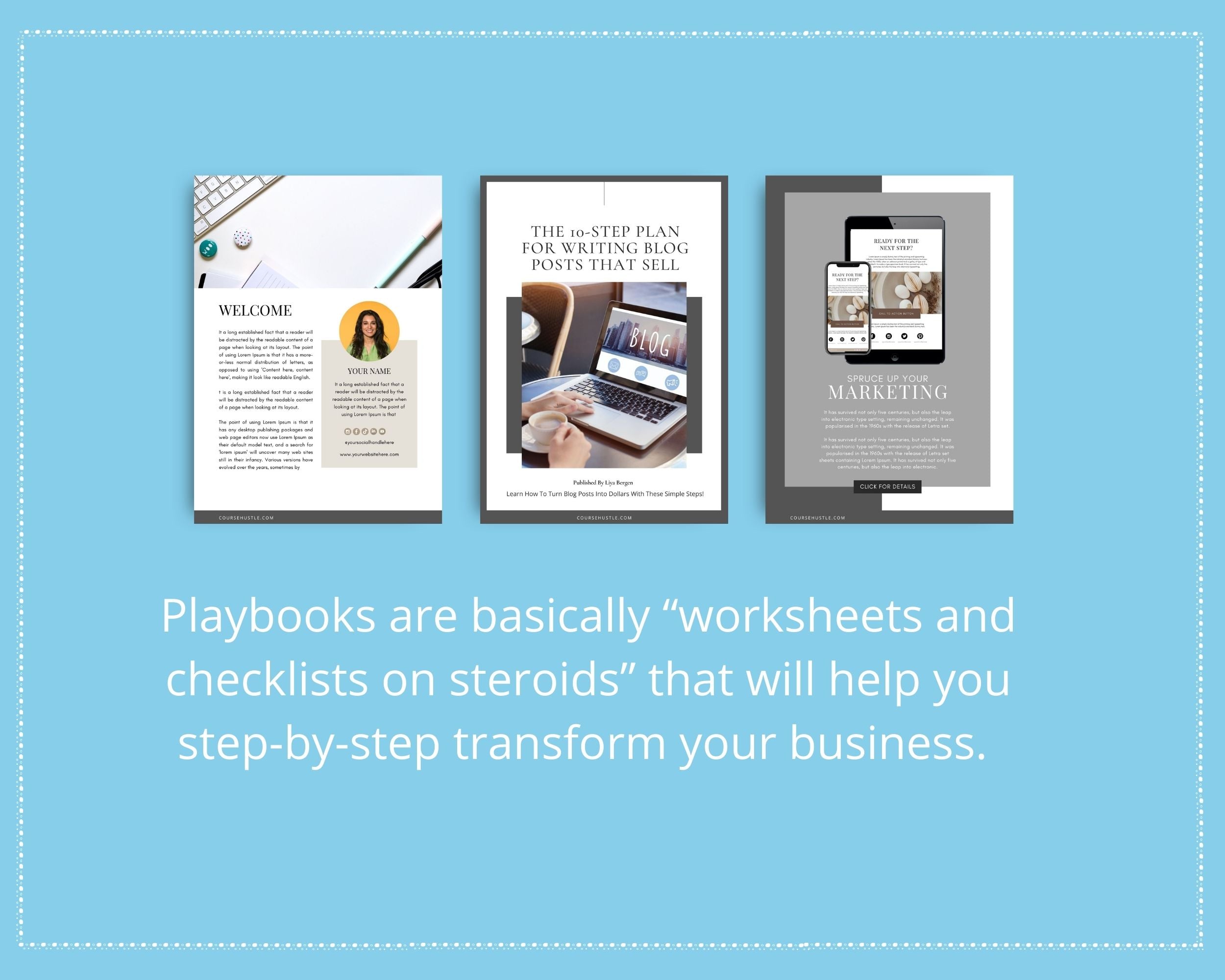 Done-for-You The 10-Step Plan for Writing Blogs Playbook in Canva