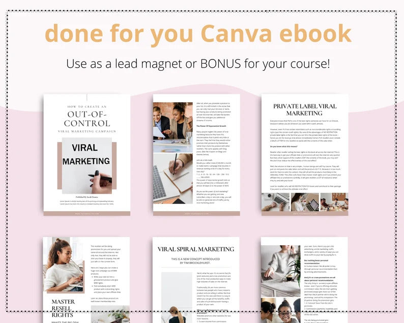 Done-for-You Out-Of-Control Viral Marketing Ebook in Canva | Editable Canva A4