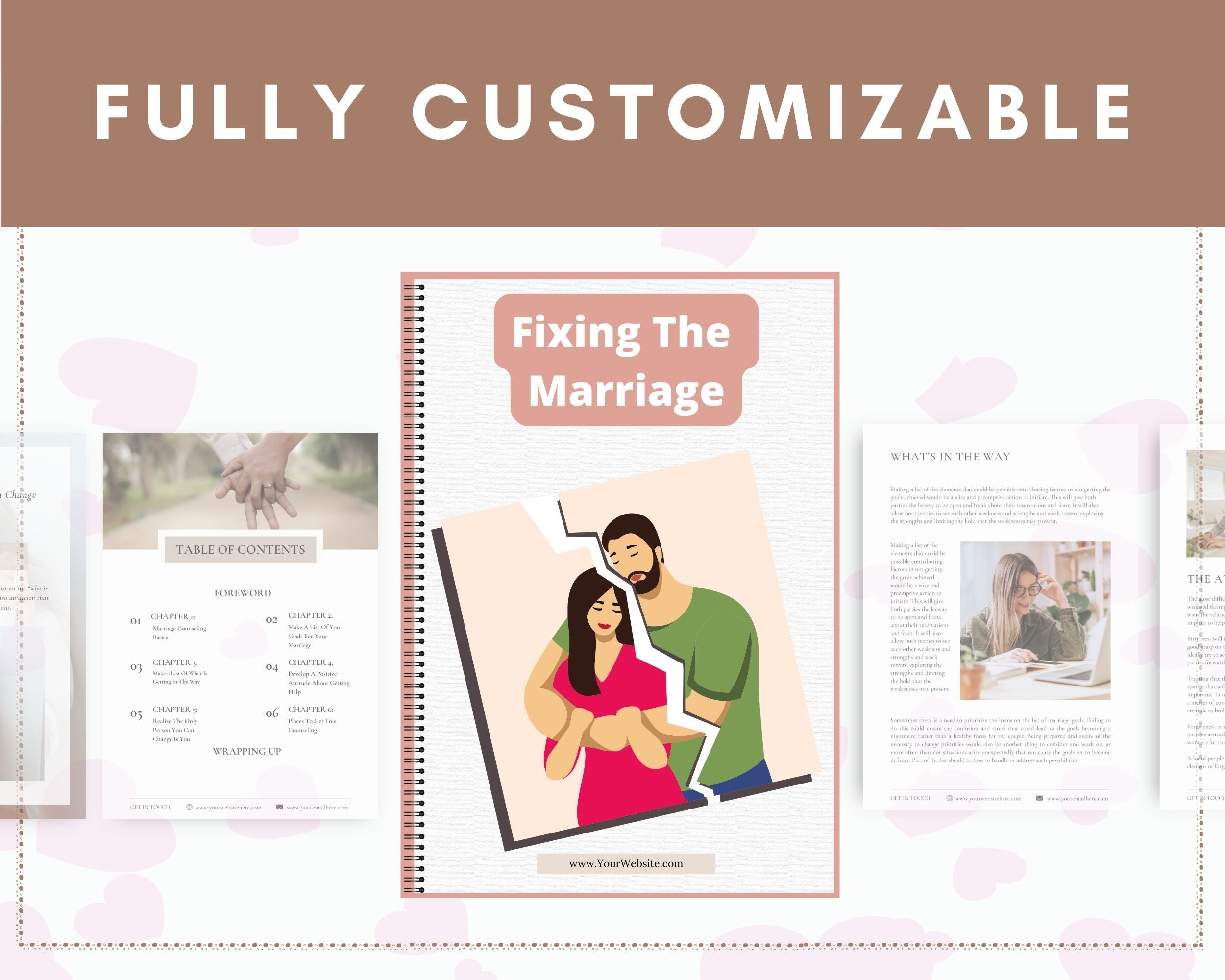 Editable Fixing The Marriage Mini Ebook | Done-for-You Ebook in Canva | Rebrandable and Resizable Canva Template
