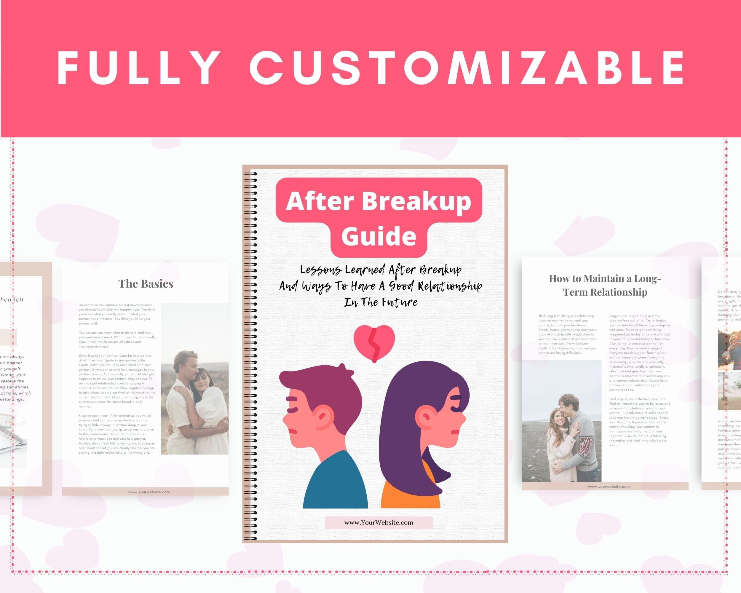 Editable After Breakup Guide | Done-for-You Ebook in Canva | Rebrandable and Resizable Canva Template