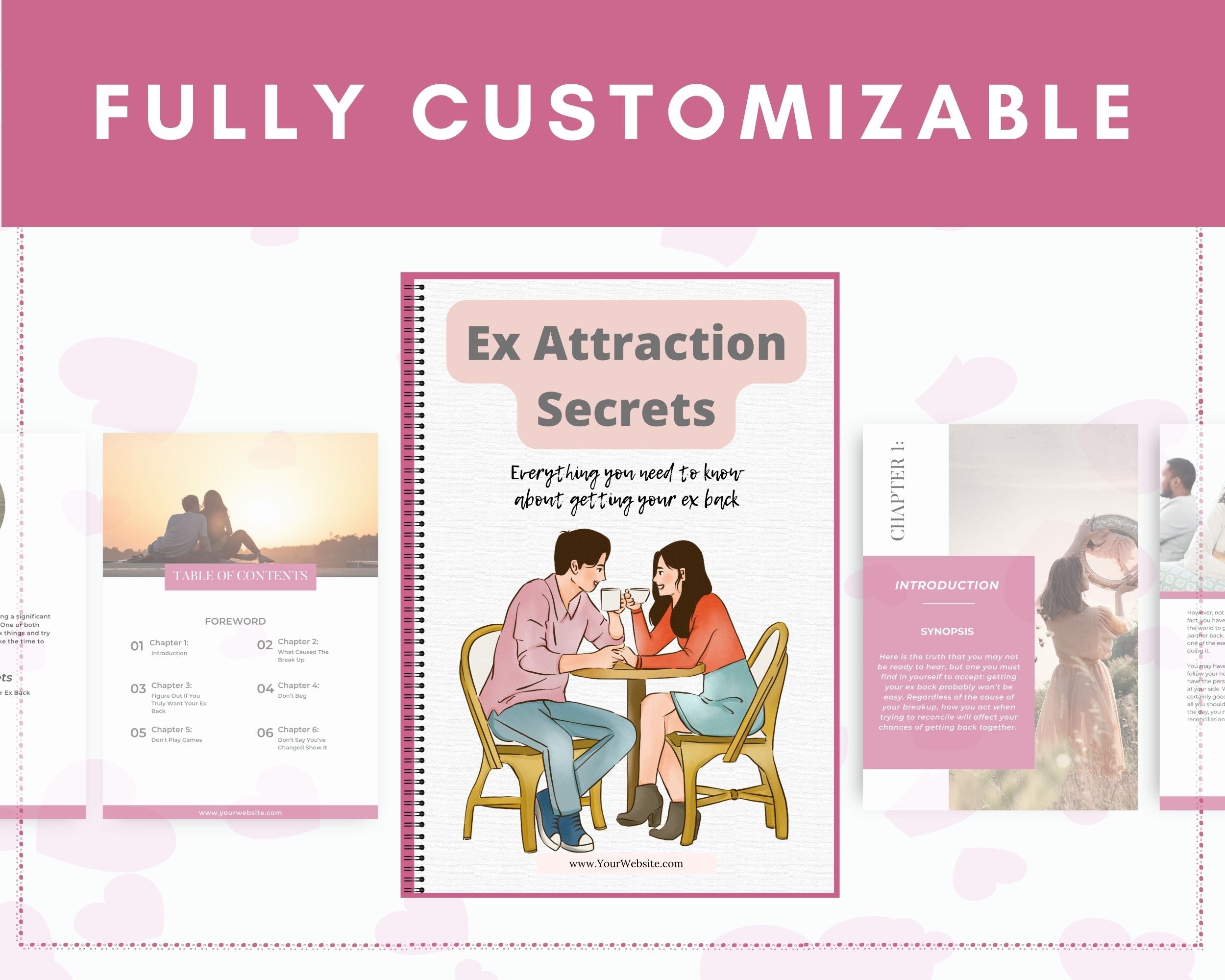 Editable Ex Attraction Secrets Ebook | Done-for-You Ebook in Canva | Rebrandable and Resizable Canva Template