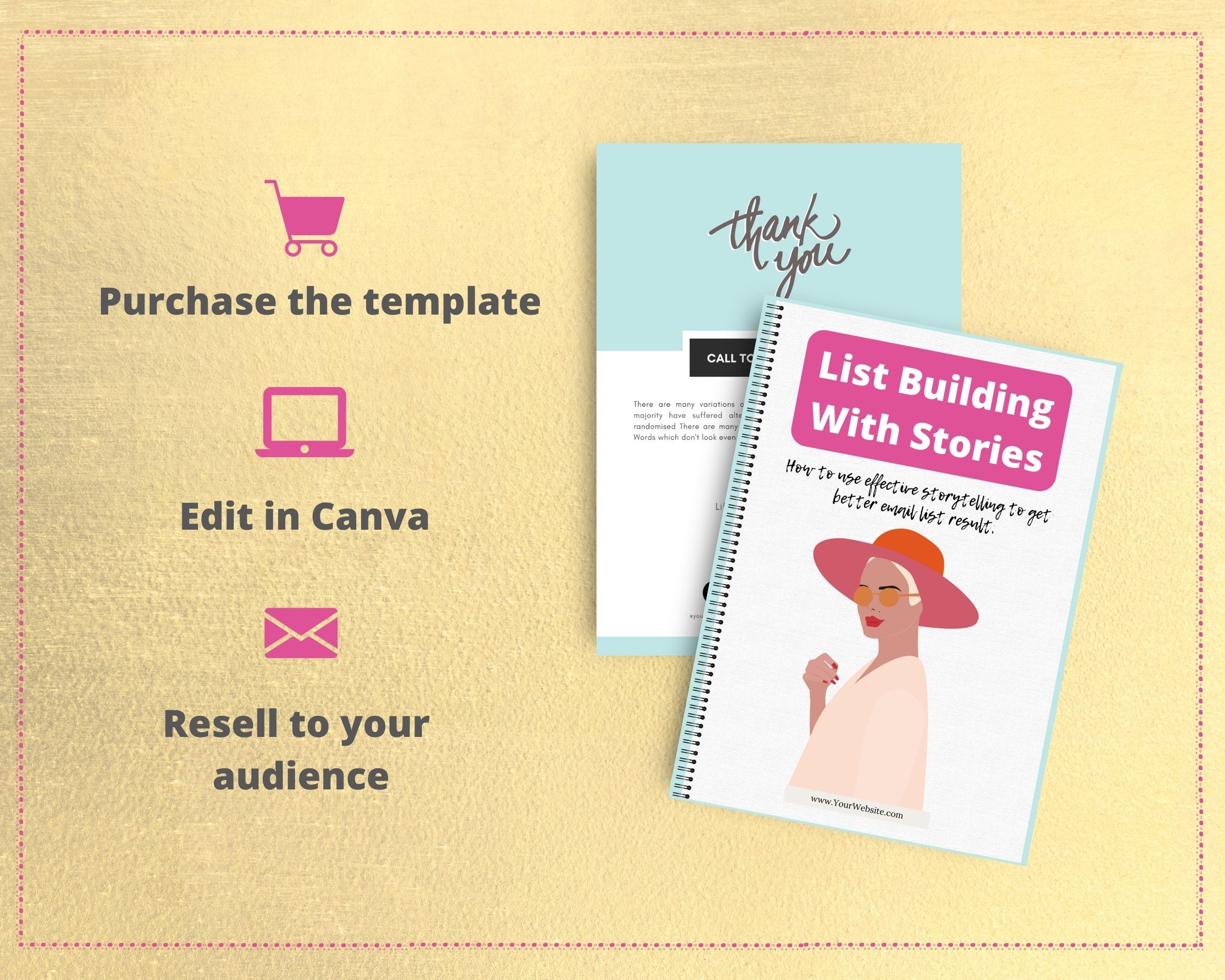Editable List Building With Stories Ebook | Done-for-You Ebook in Canva | Rebrandable and Resizable Canva Template