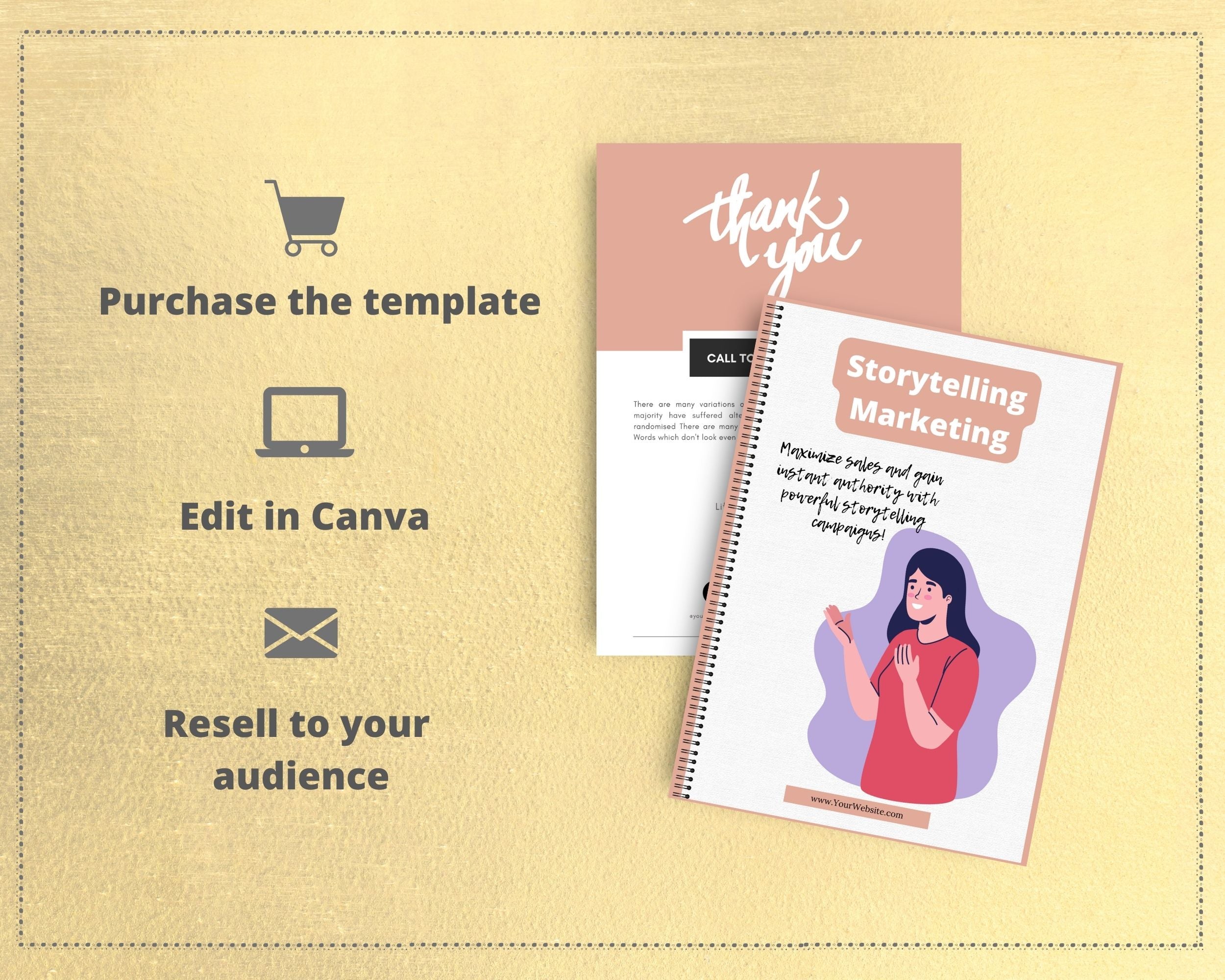 Editable Storytelling Marketing Ebook | Done-for-You Ebook in Canva | Rebrandable and Resizable Canva Template