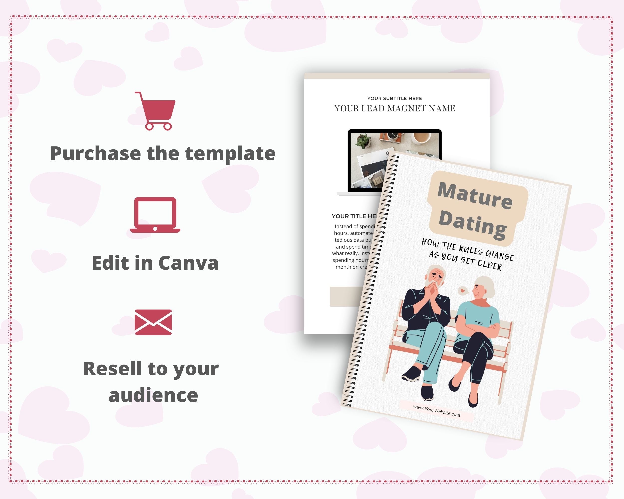 Editable Mature Dating Ebook | Done-for-You Ebook in Canva | Rebrandable and Resizable Canva Template