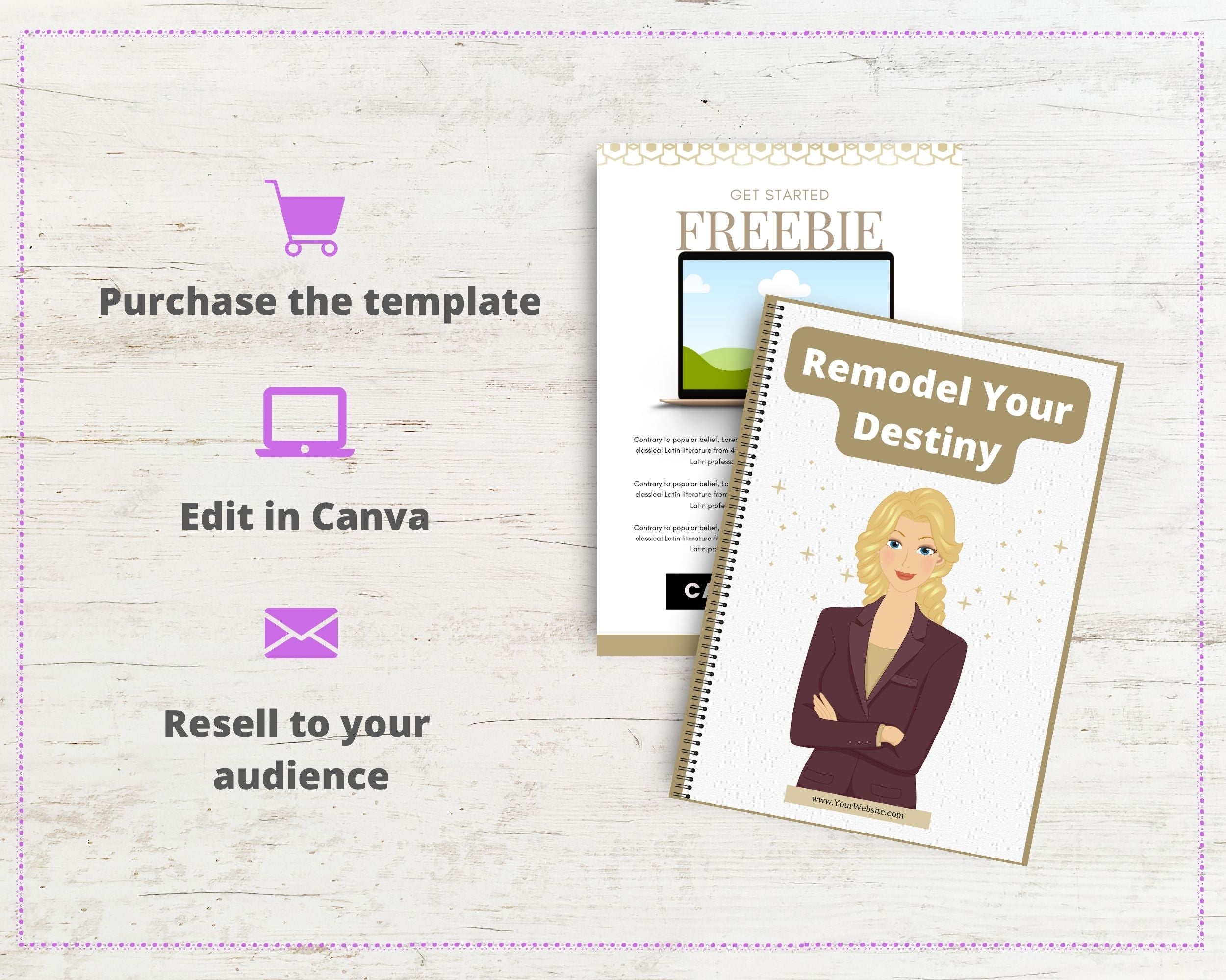 Editable Remodel Your Destiny Ebook | Done-for-You Ebook in Canva | Rebrandable and Resizable Canva Template