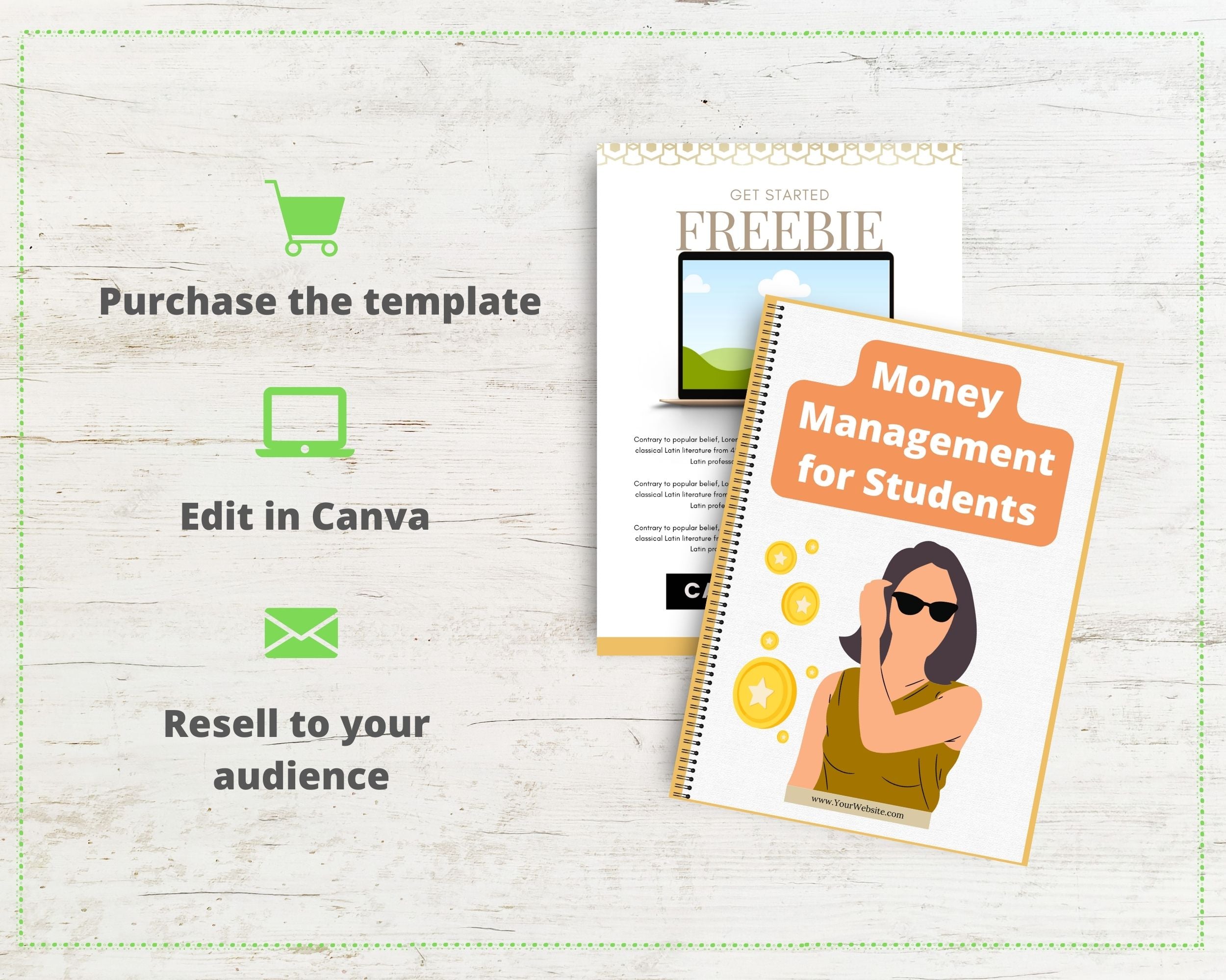 Editable Money Management for Students Ebook | Done-for-You Ebook in Canva | Rebrandable and Resizable Canva Template
