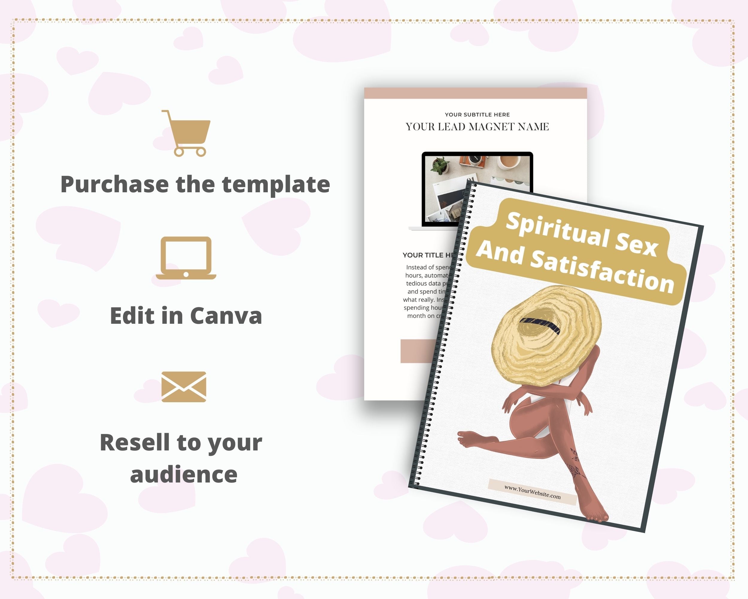 Editable Spiritual Sex And Satisfaction Ebook | Done-for-You Ebook in Canva | Rebrandable and Resizable Canva Template