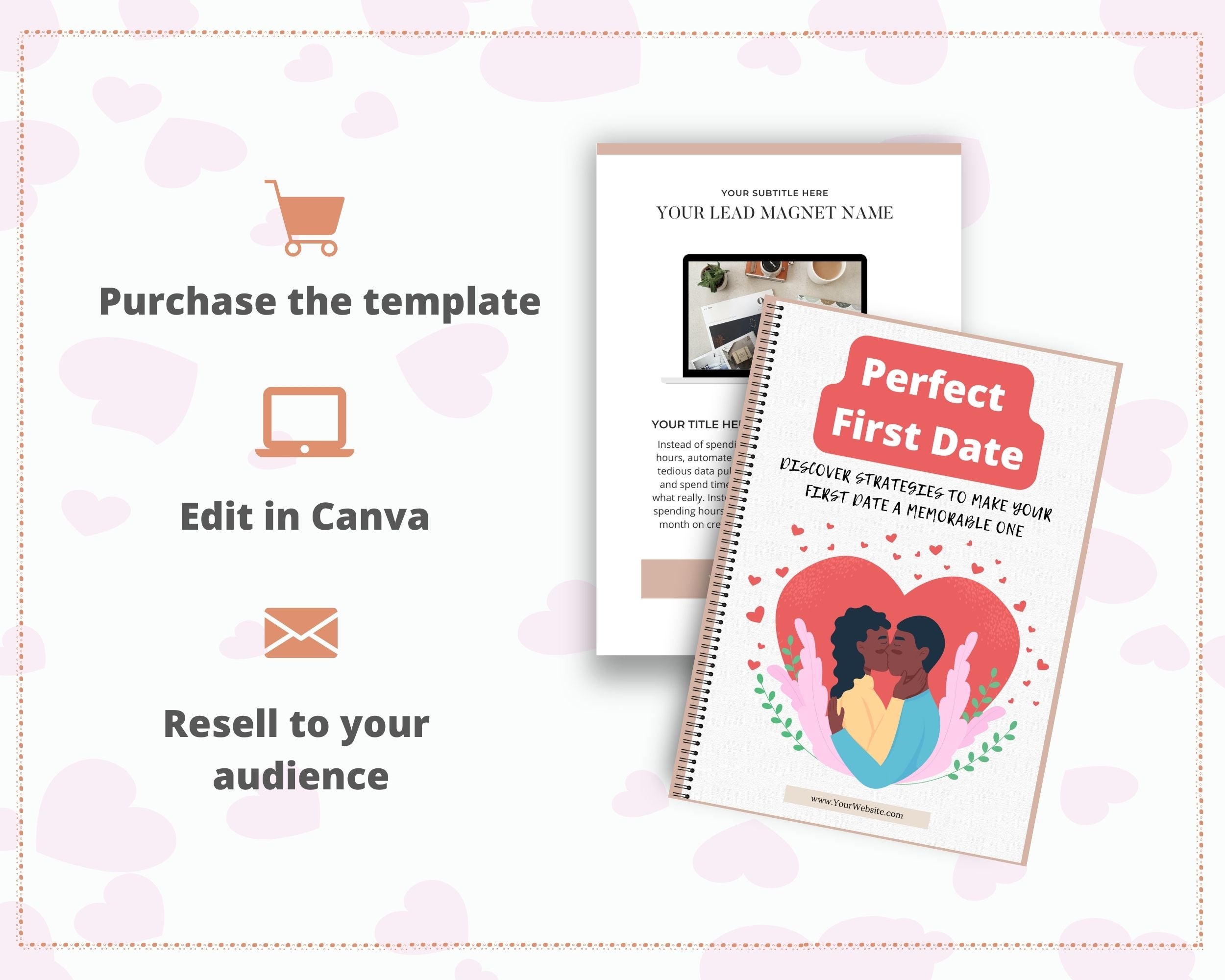 Editable Perfect First Date Ebook | Done-for-You Ebook in Canva | Rebrandable and Resizable Canva Template