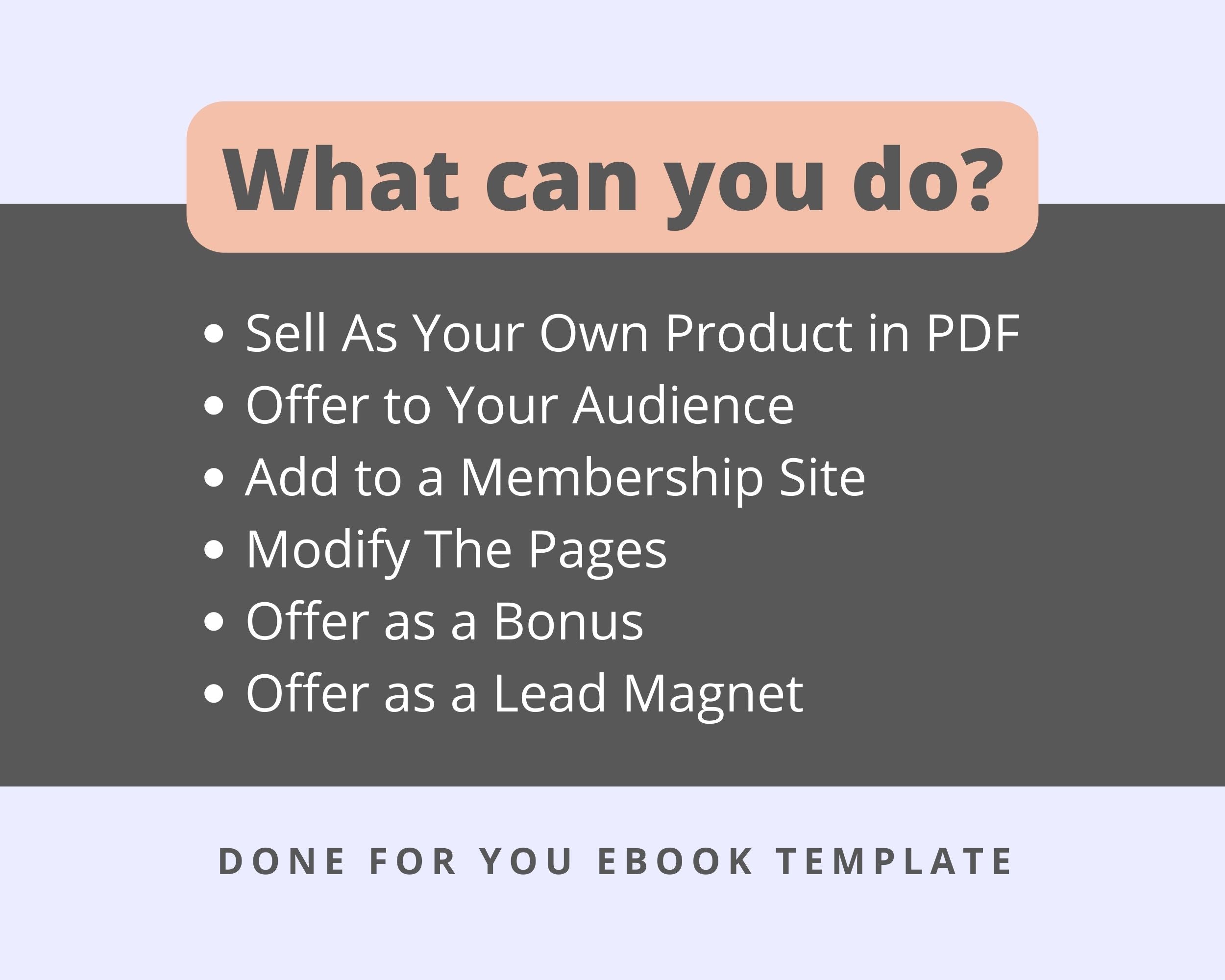 Editable Simple Productivity Ebook | Done-for-You Ebook in Canva | Rebrandable and Resizable Canva Template