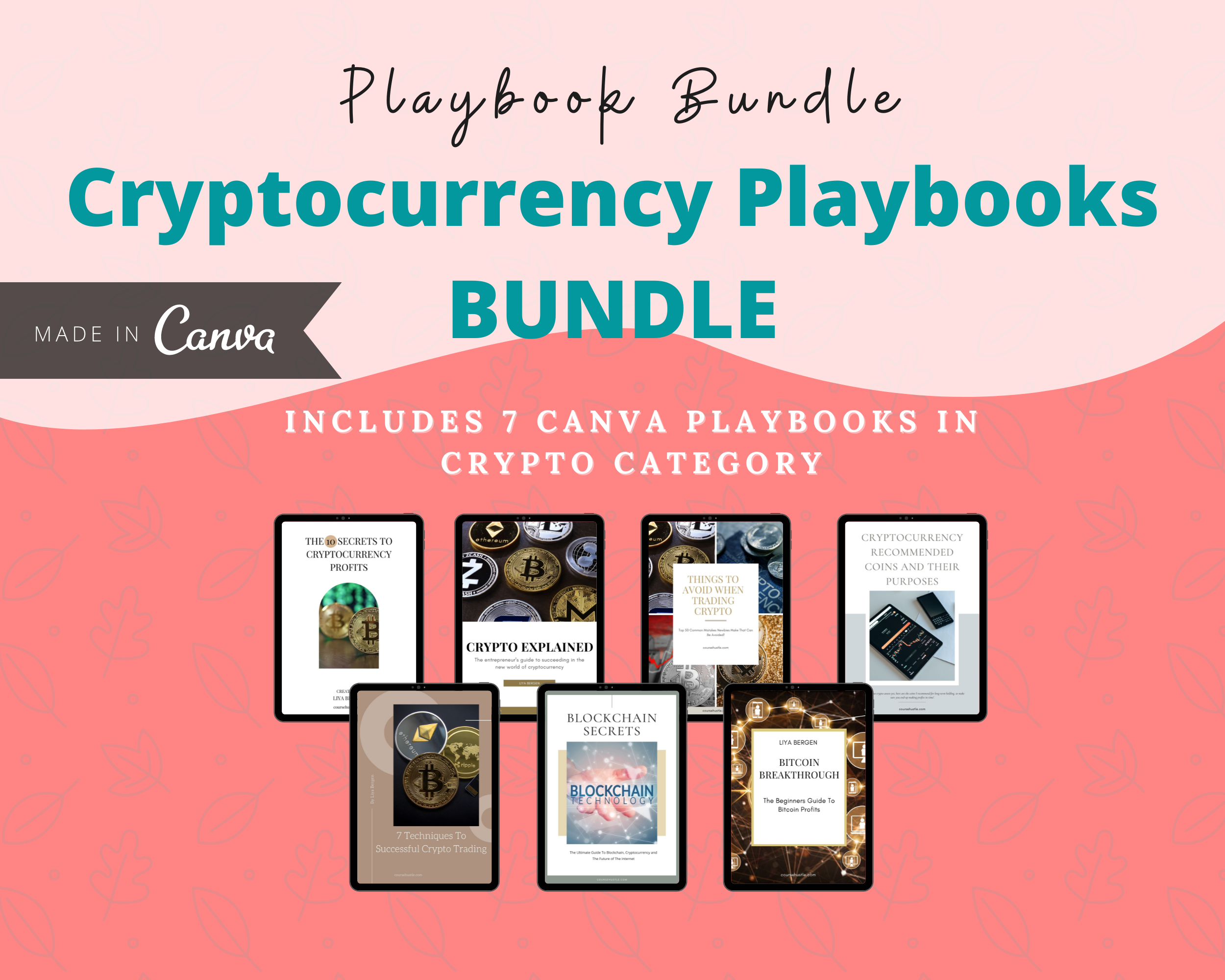 BUNDLE of 7 Crypto Playbooks in Canva | Customizable | Editable | Commercial Use | Coaching Templates