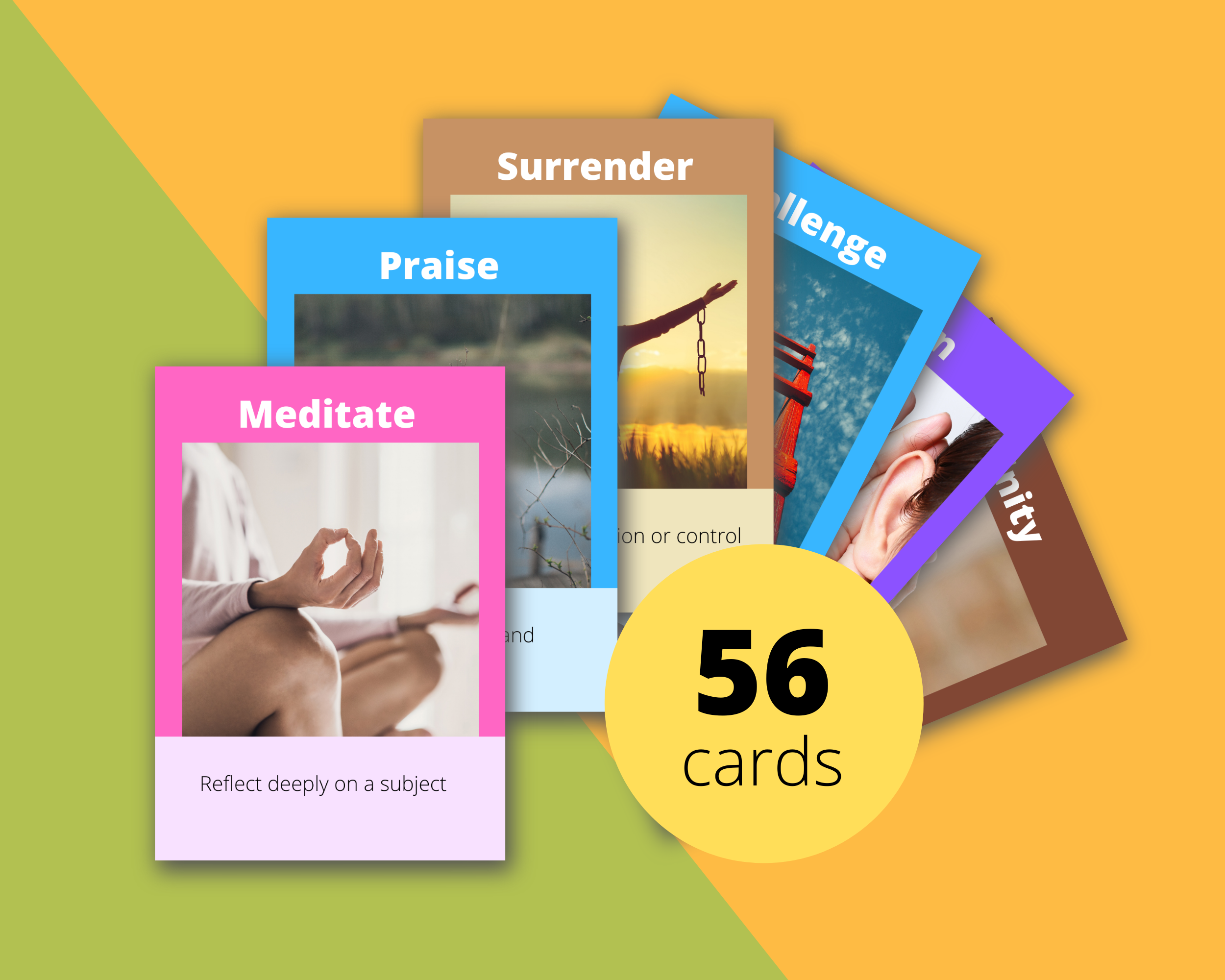 Emotion Oracle Card Deck | Editable 56 Card Deck in Canva | Size 3"x4" | Commercial Use