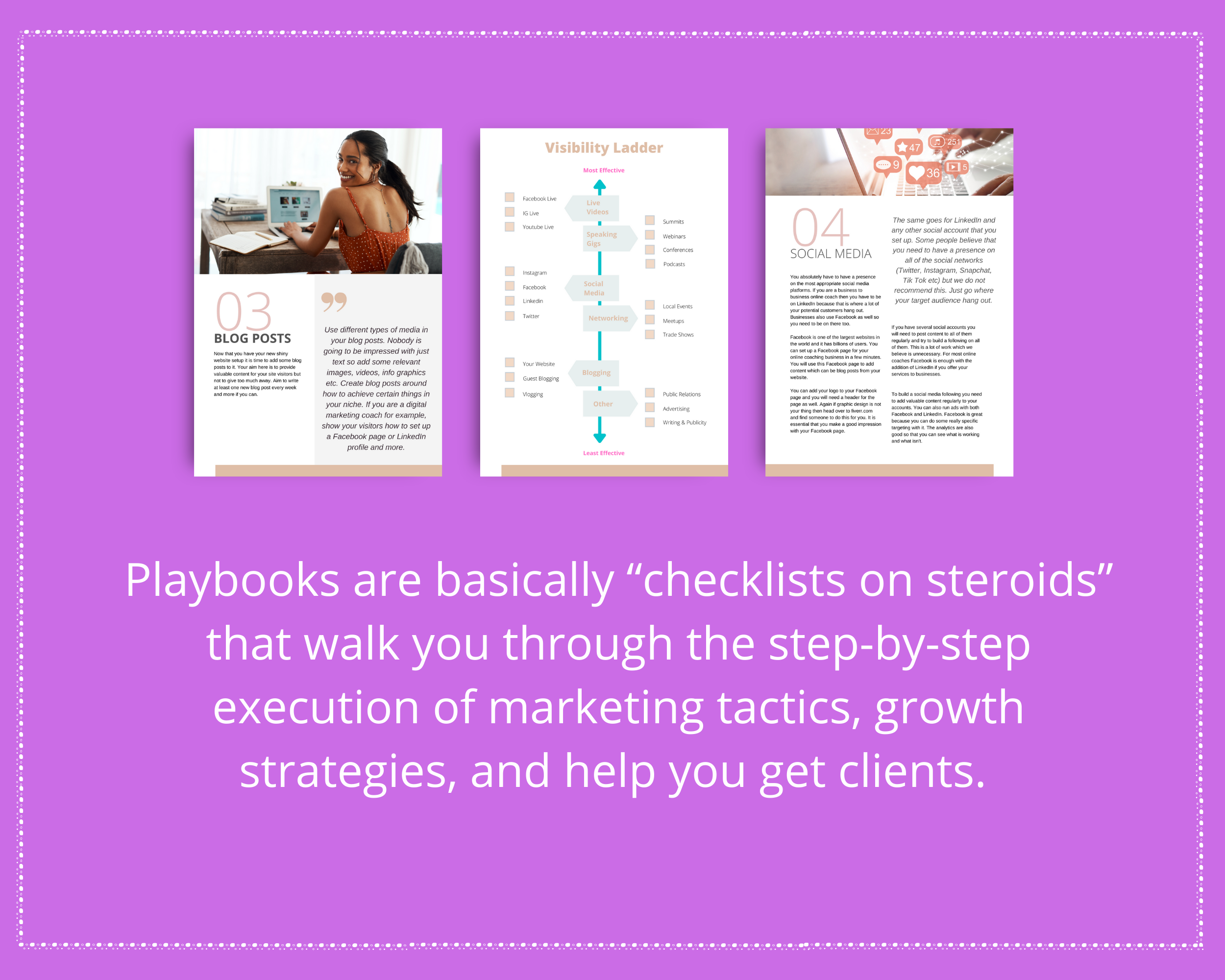 Done for You Get Coaching Clients Playbook in Canva | Editable A4 Size Canva Template