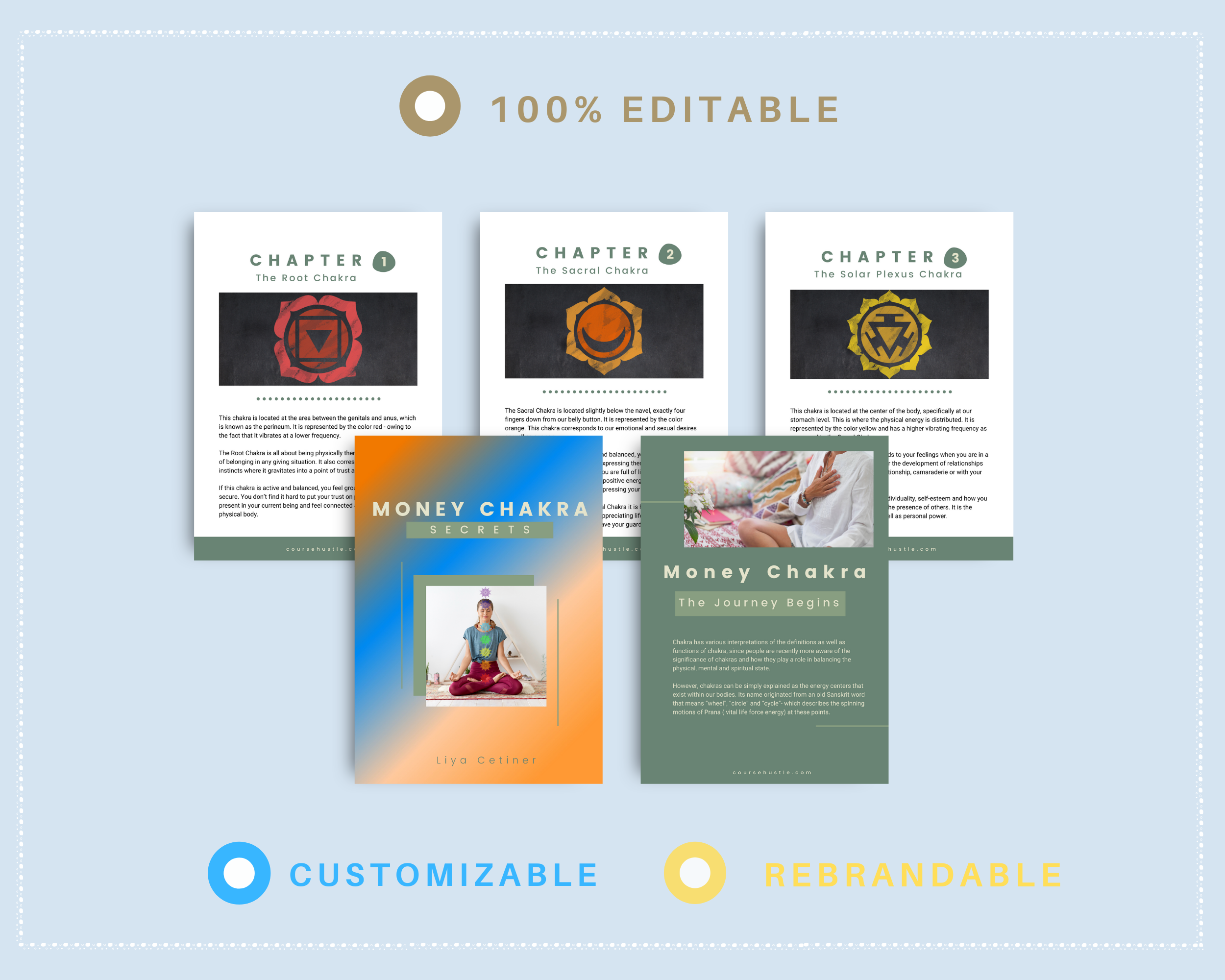 Done for You Money Chakra Playbook in Canva | Editable A4 Size Canva Template