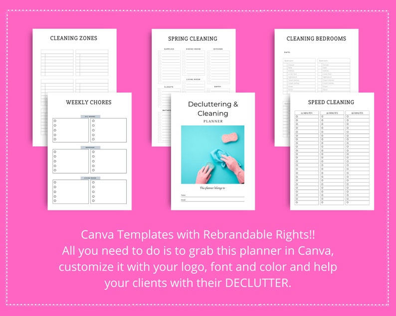 Editable Decluttering Template in Canva | Commercial Use