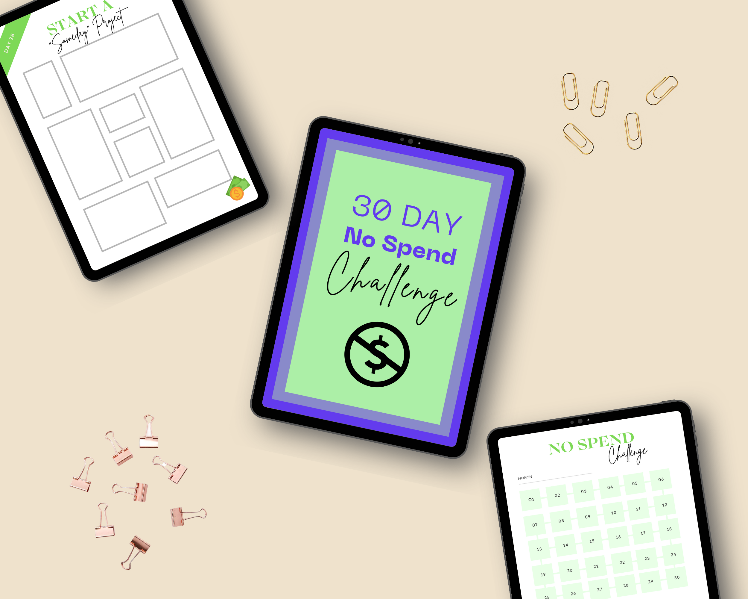30 Day No Spend Challenge | Savings Planner
