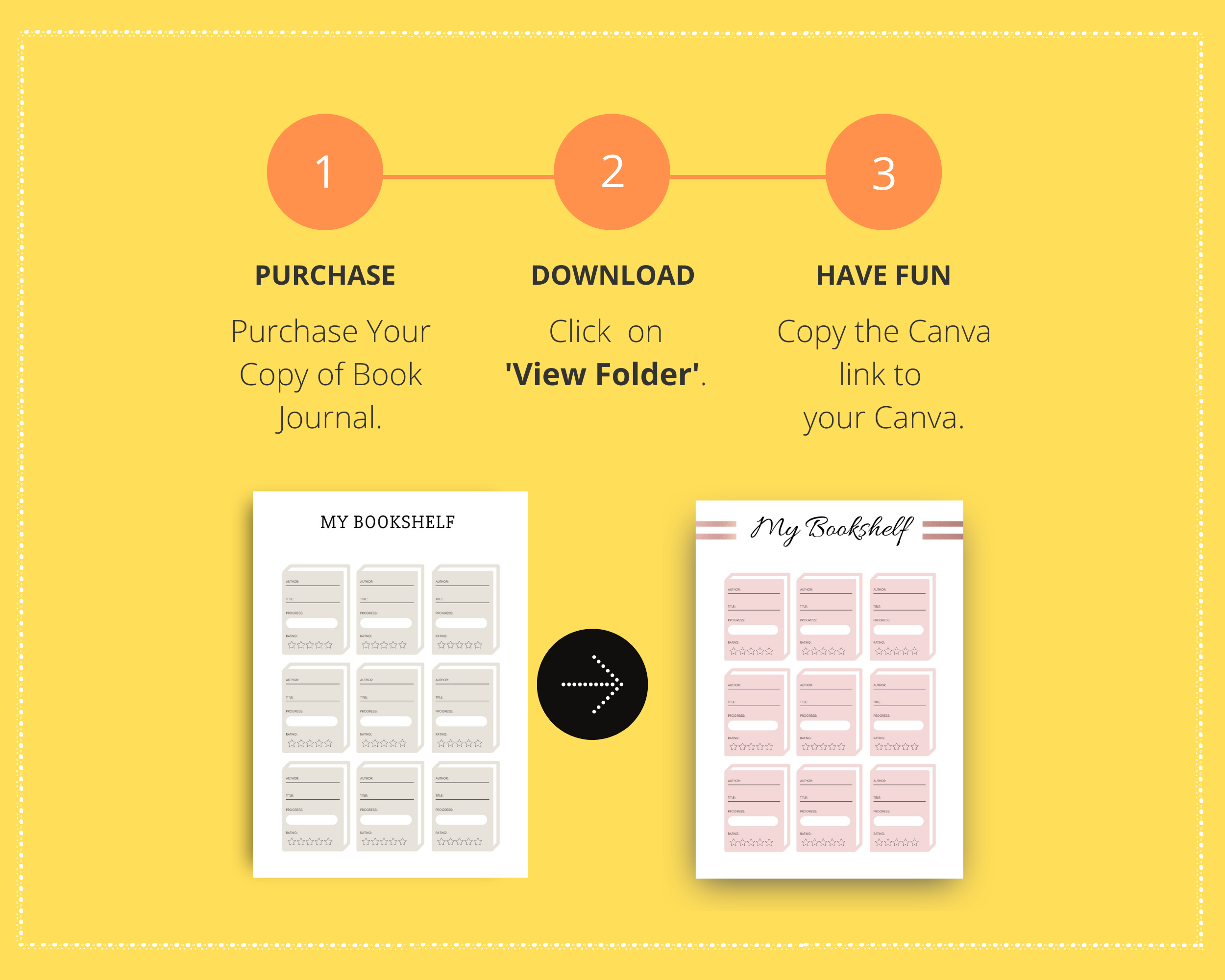 Editable Book Journal in Canva | Commercial Use