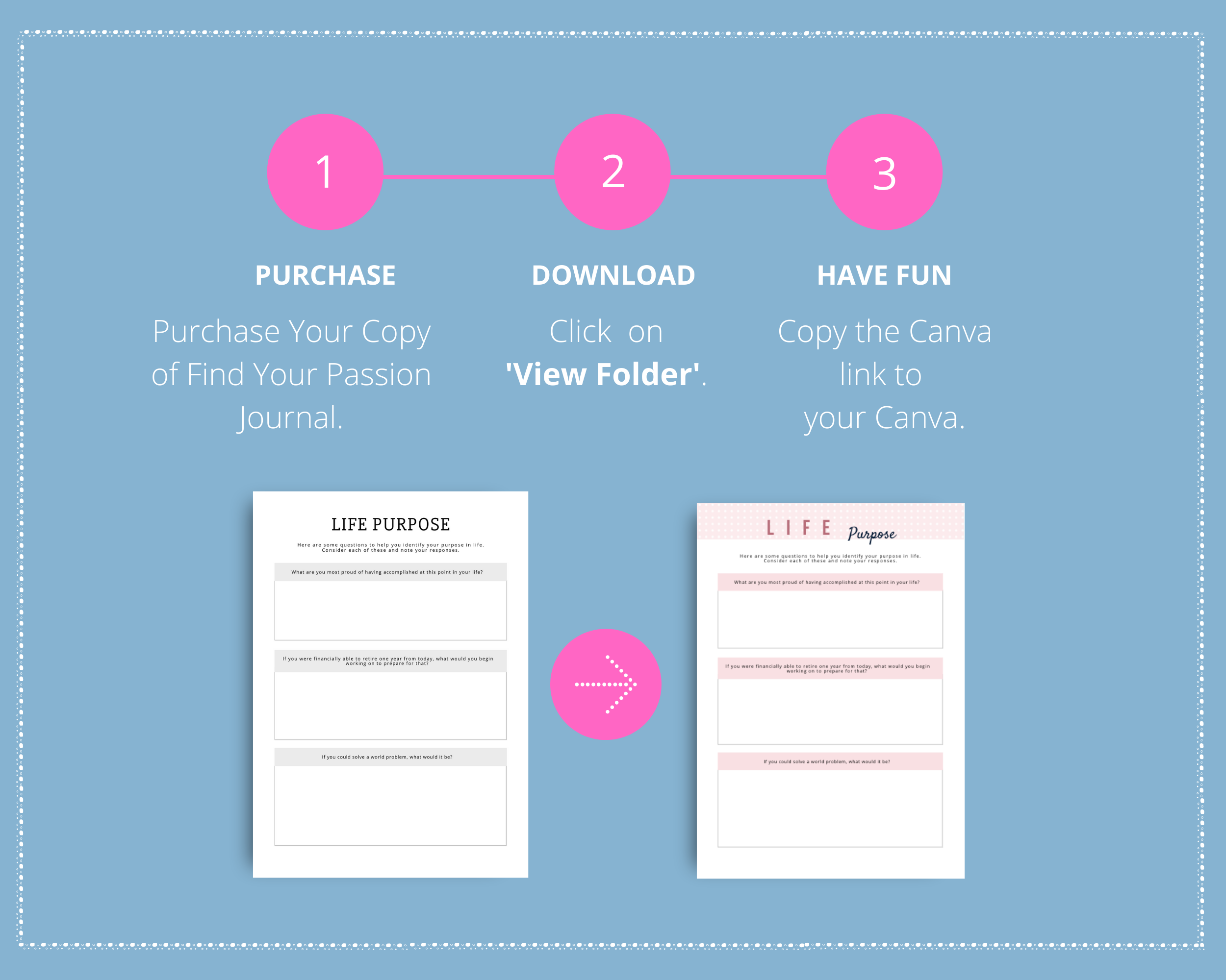 Editable Find Your Passion Journal in Canva | Commercial Use