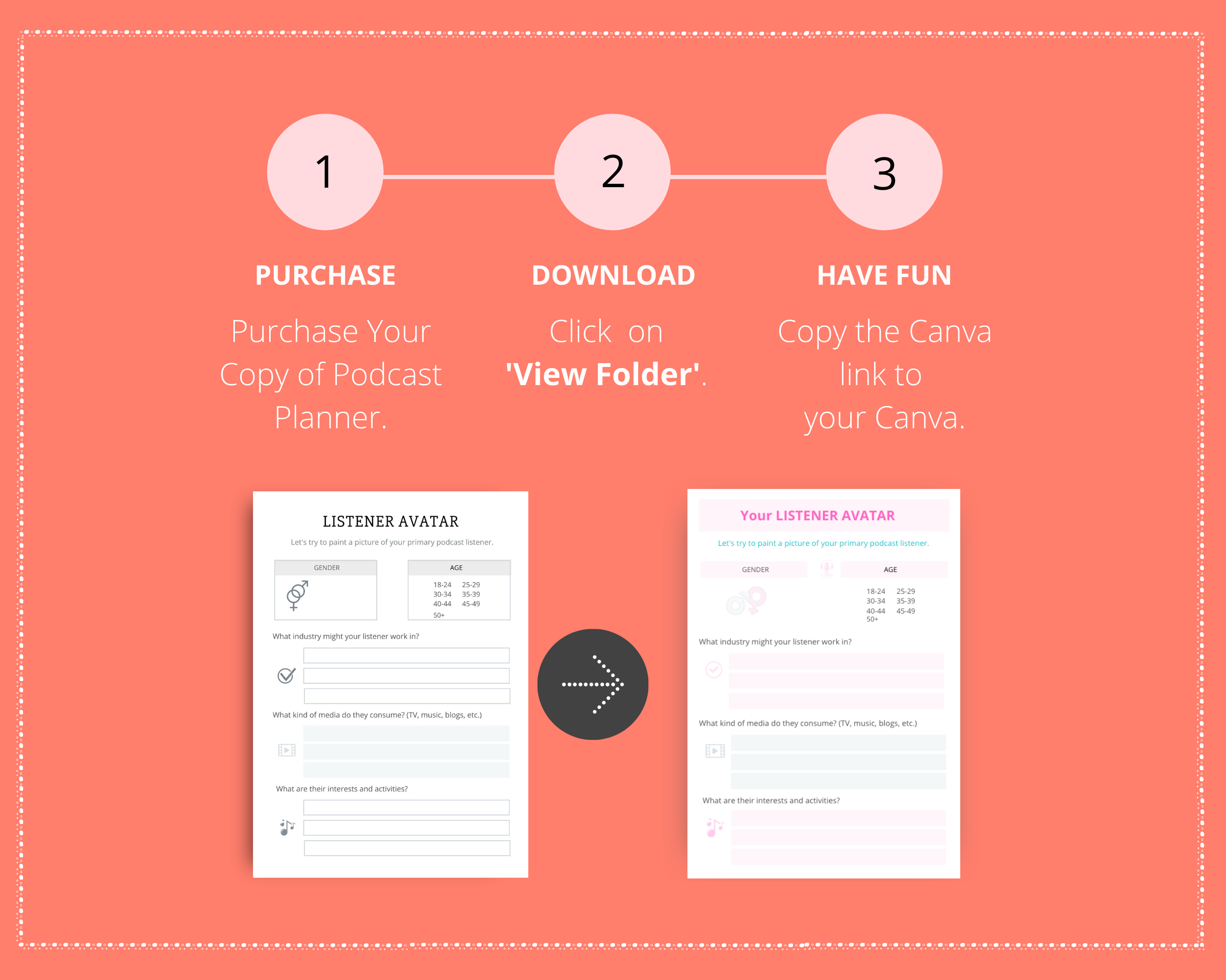 Editable Podcast Planner in Canva | Commercial Use