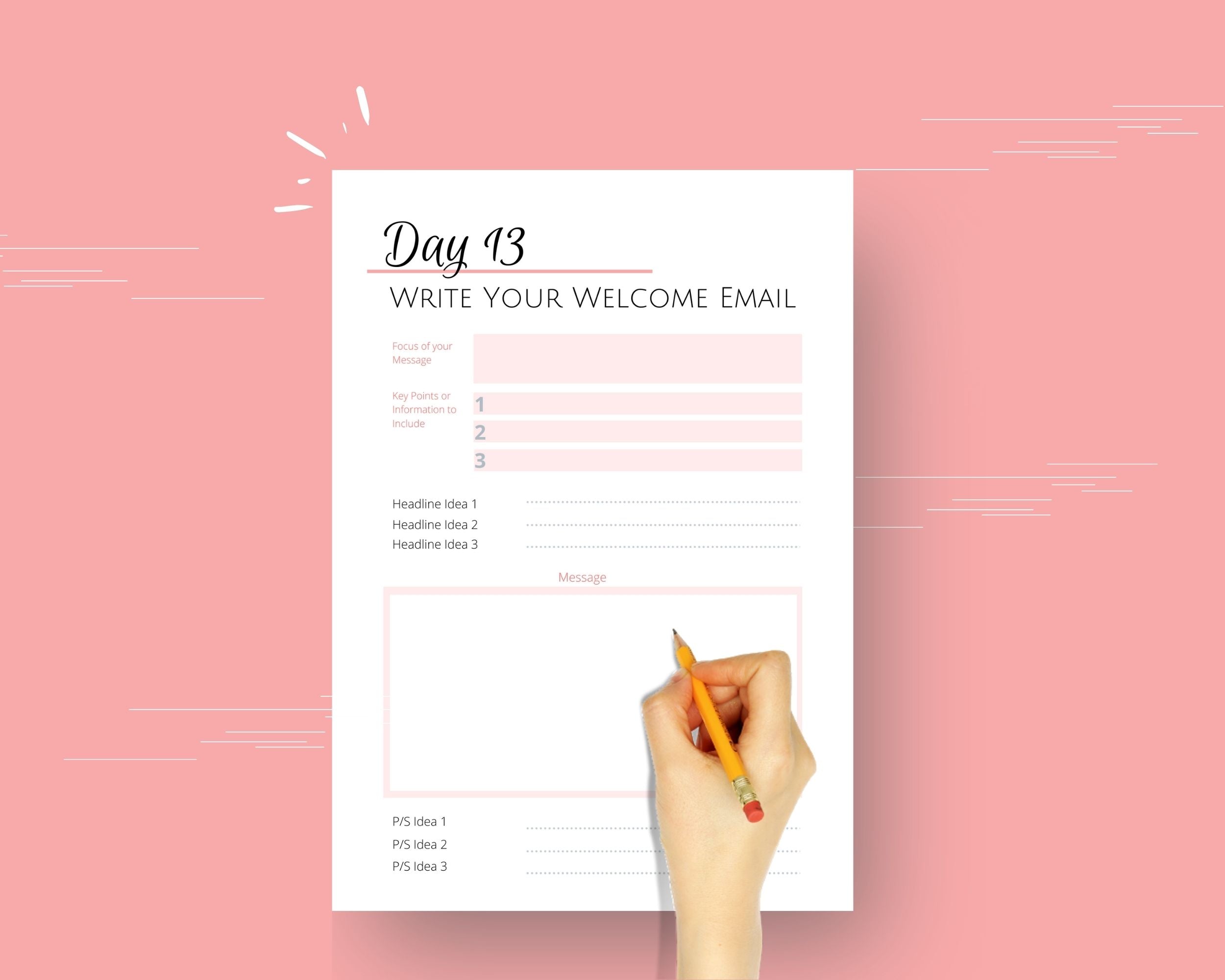 20 Day Course Creation Challenge | Course Launch Planner | Editable Canva Template A4 Size
