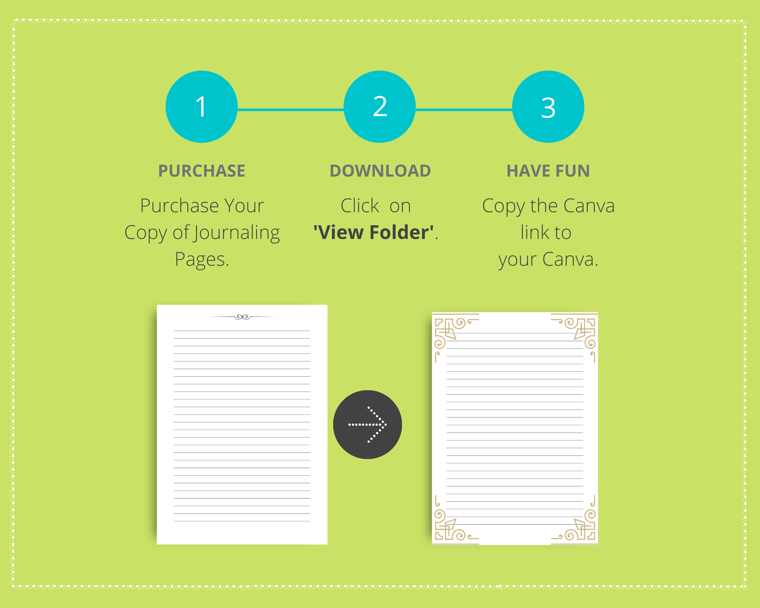 Editable Journaling Pages in Canva | Commercial Use