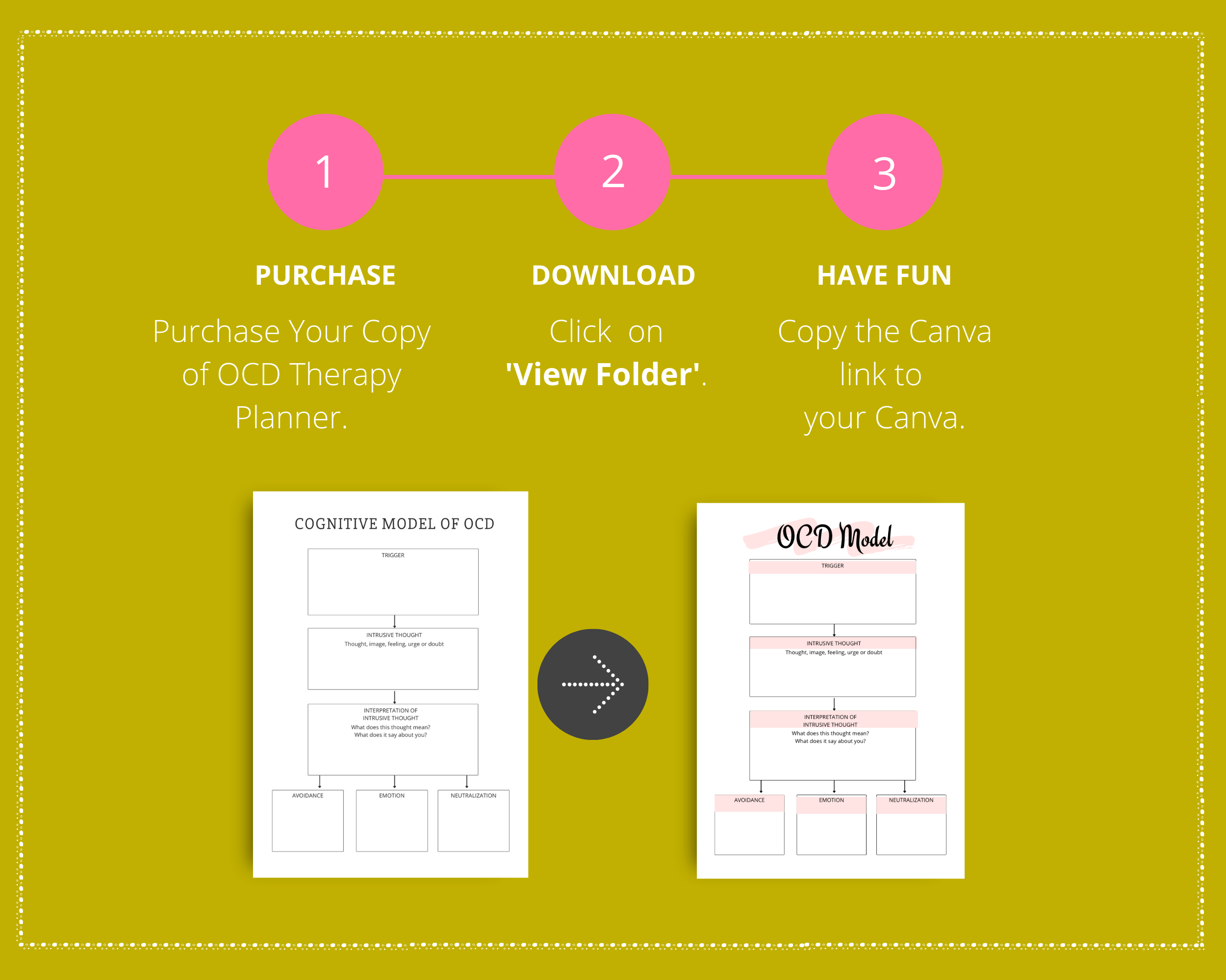 Editable OCD Therapy Planner in Canva | Commercial Use