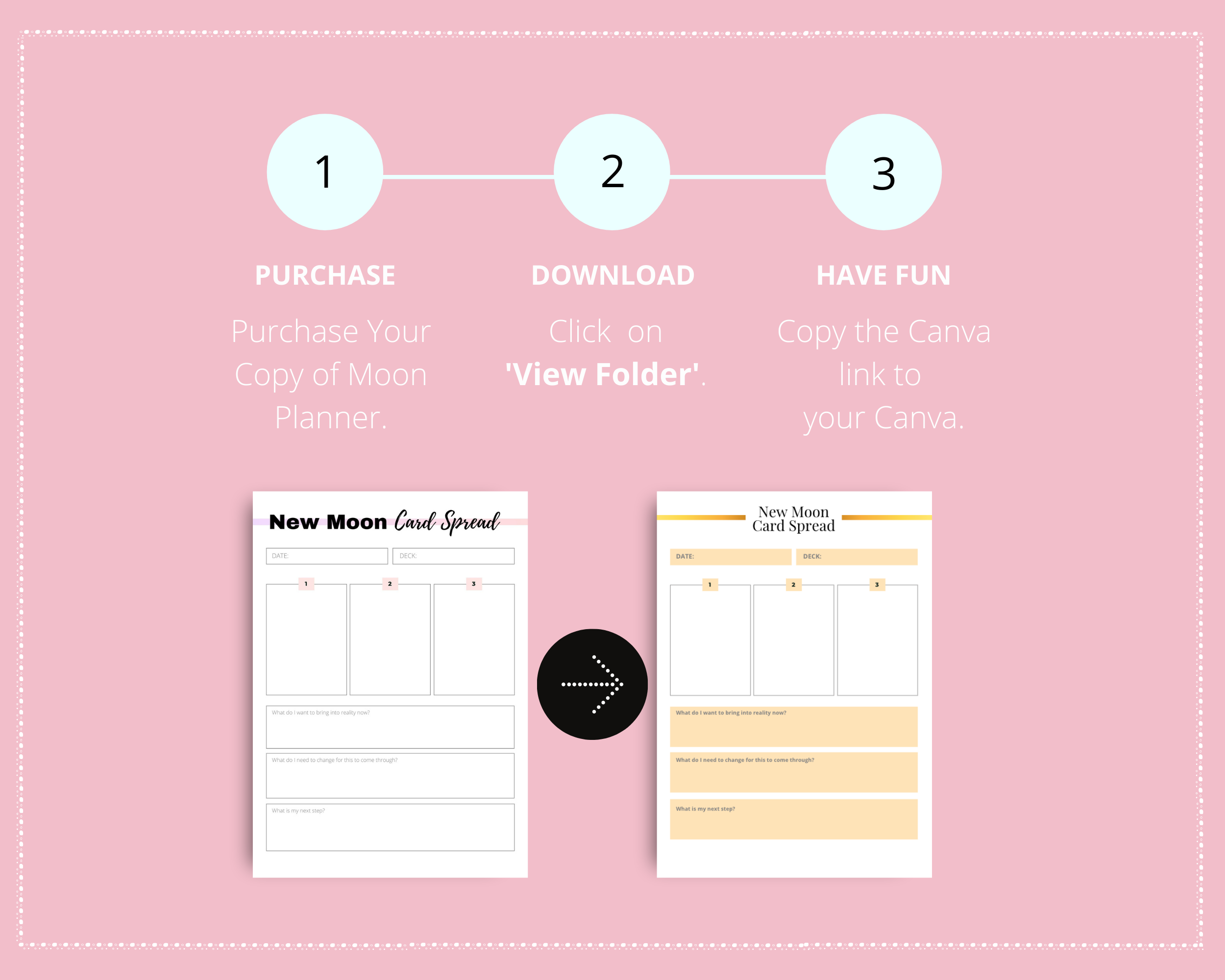 Editable Moon Journal Planner Templates in Canva | Commercial Use