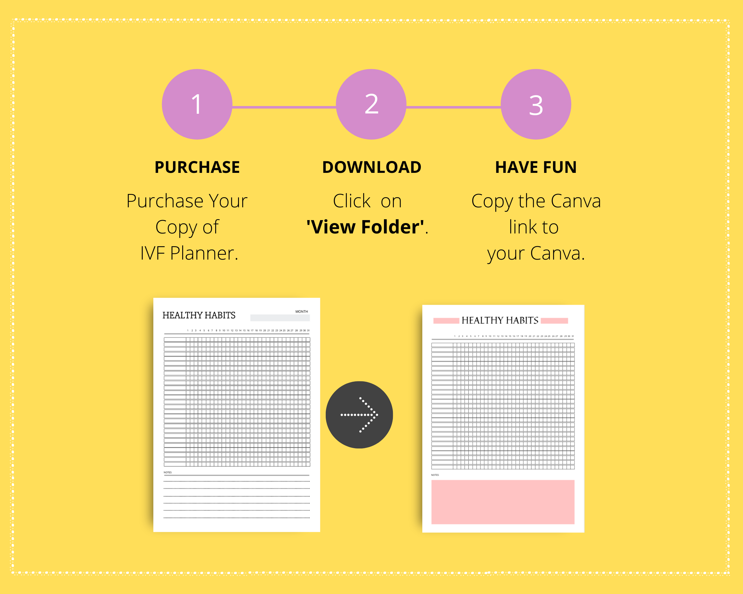 Editable IVF Planner Templates in Canva | Commercial Use