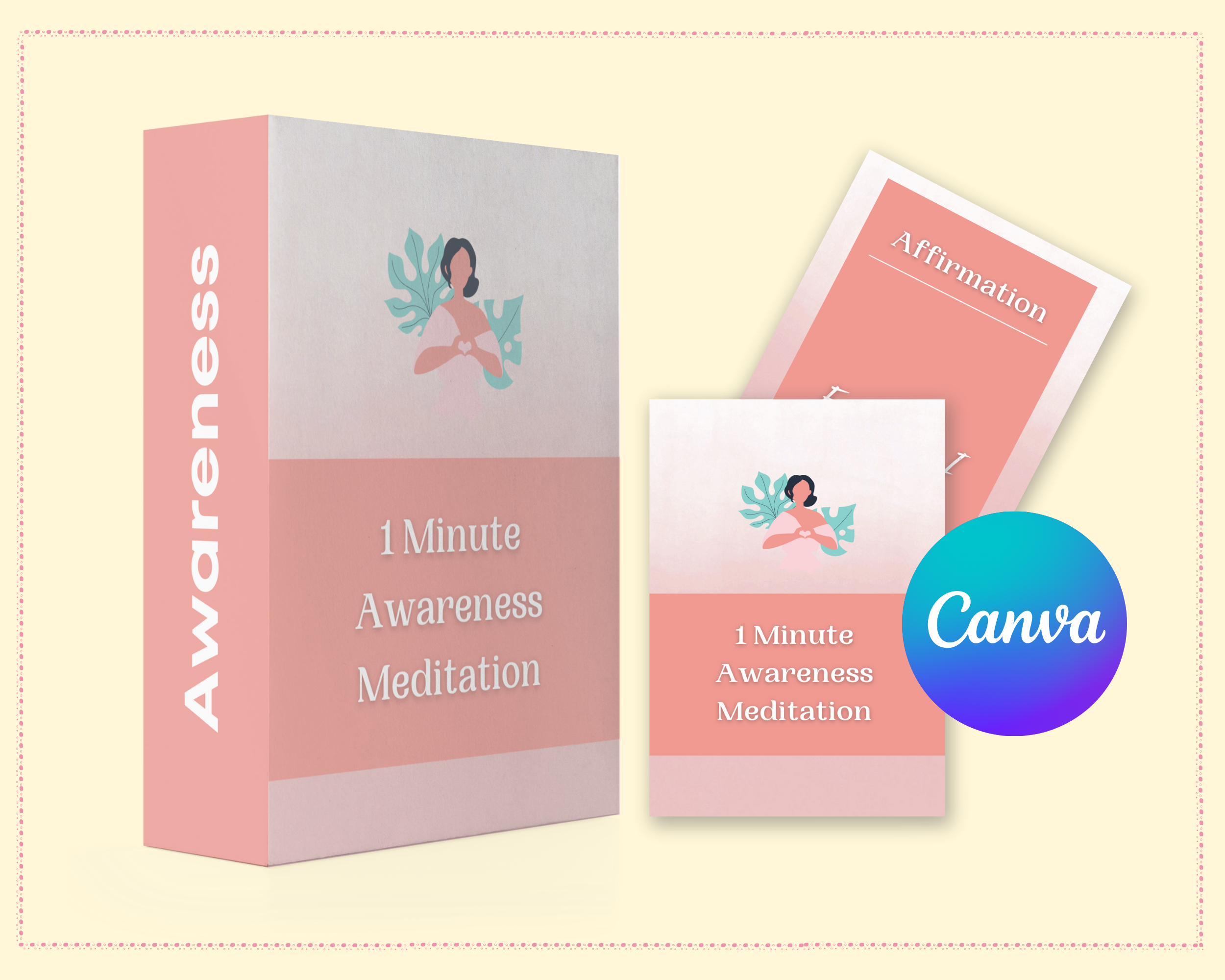 BUNDLE of 11 Cards Decks in Canva | Meditation Card Decks | Commercial Use