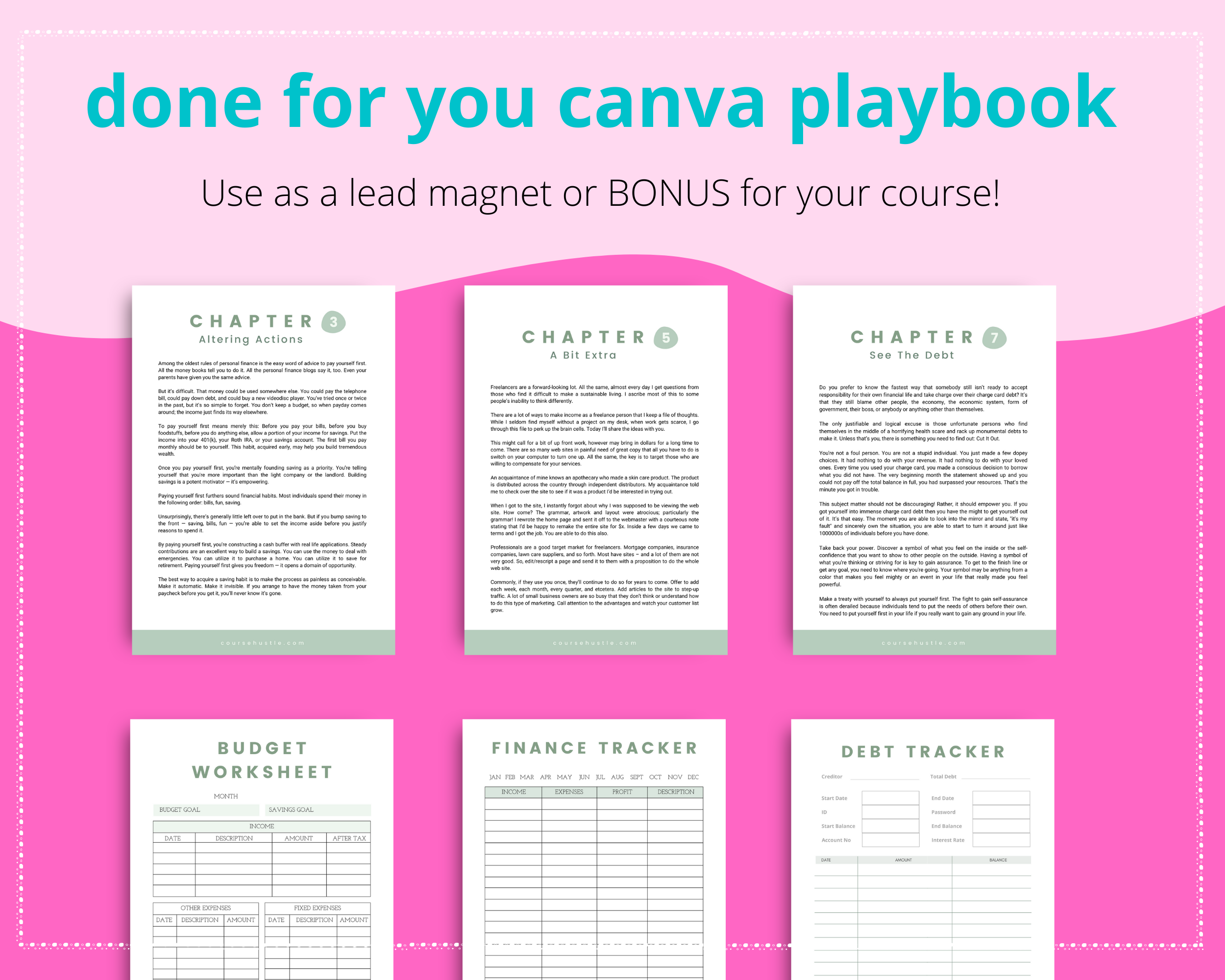 Done for You Finance Intelligence Playbook in Canva | Editable A4 Size Canva Template