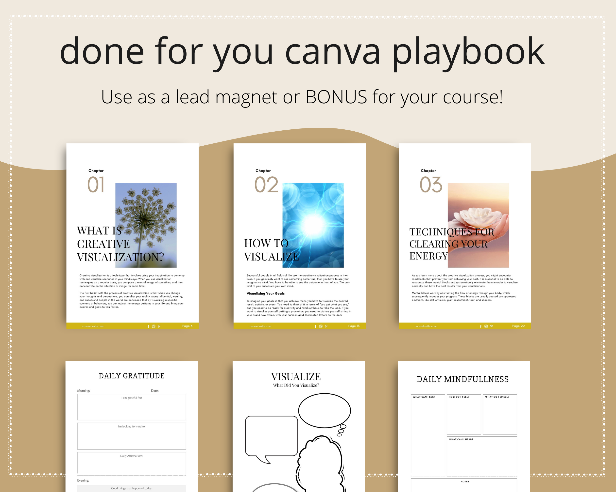 Done for You Success Visualization Playbook in Canva | Editable A4 Size Canva Template