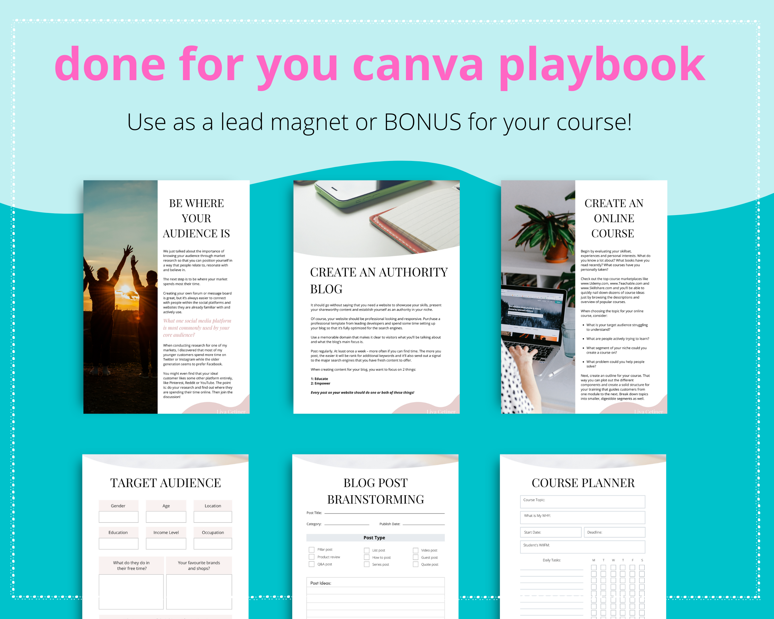Done for You Authority Marketing Playbook in Canva | Editable A4 Size Canva Template