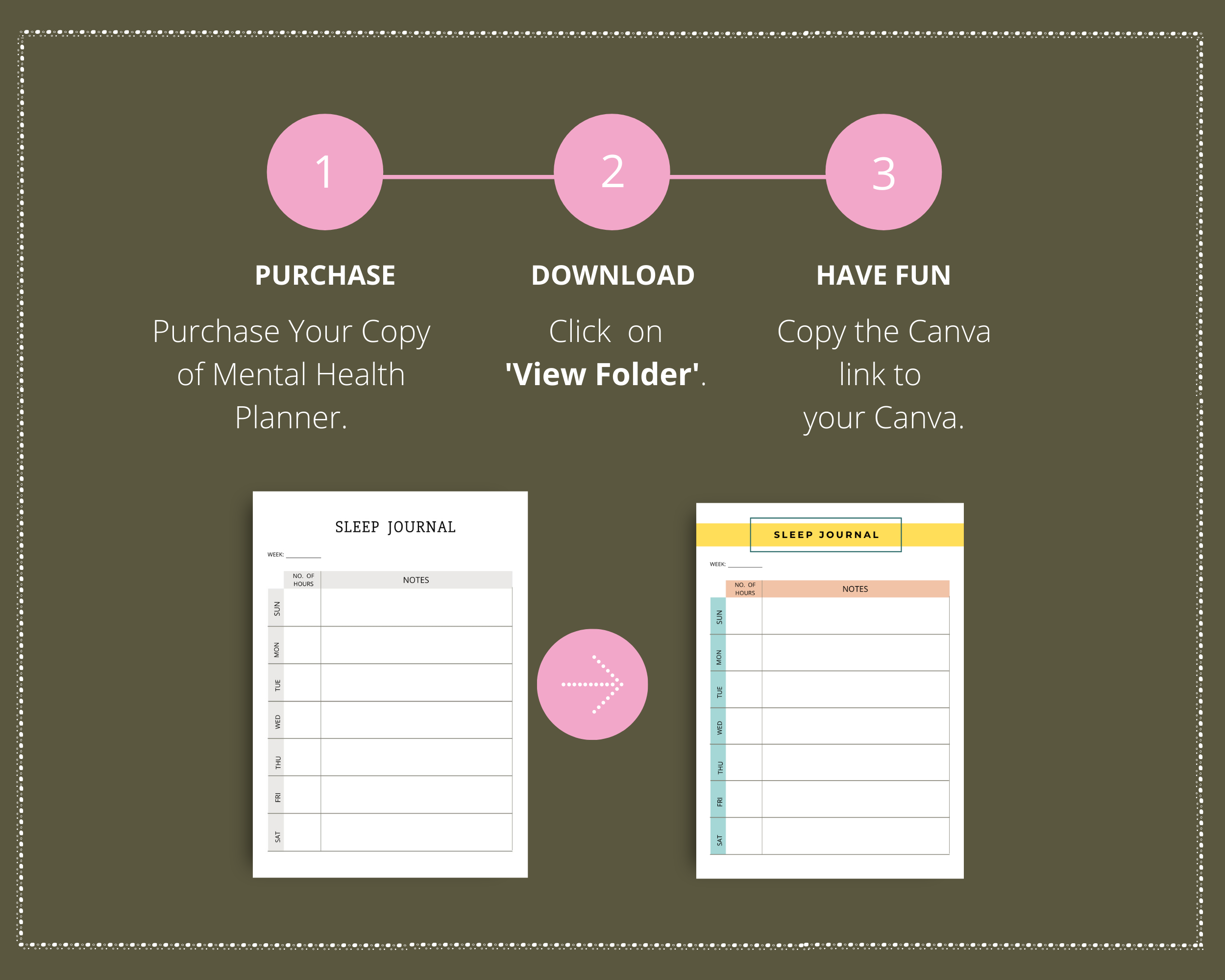 Editable Mental Health Therapy Planner in Canva | Commercial Use