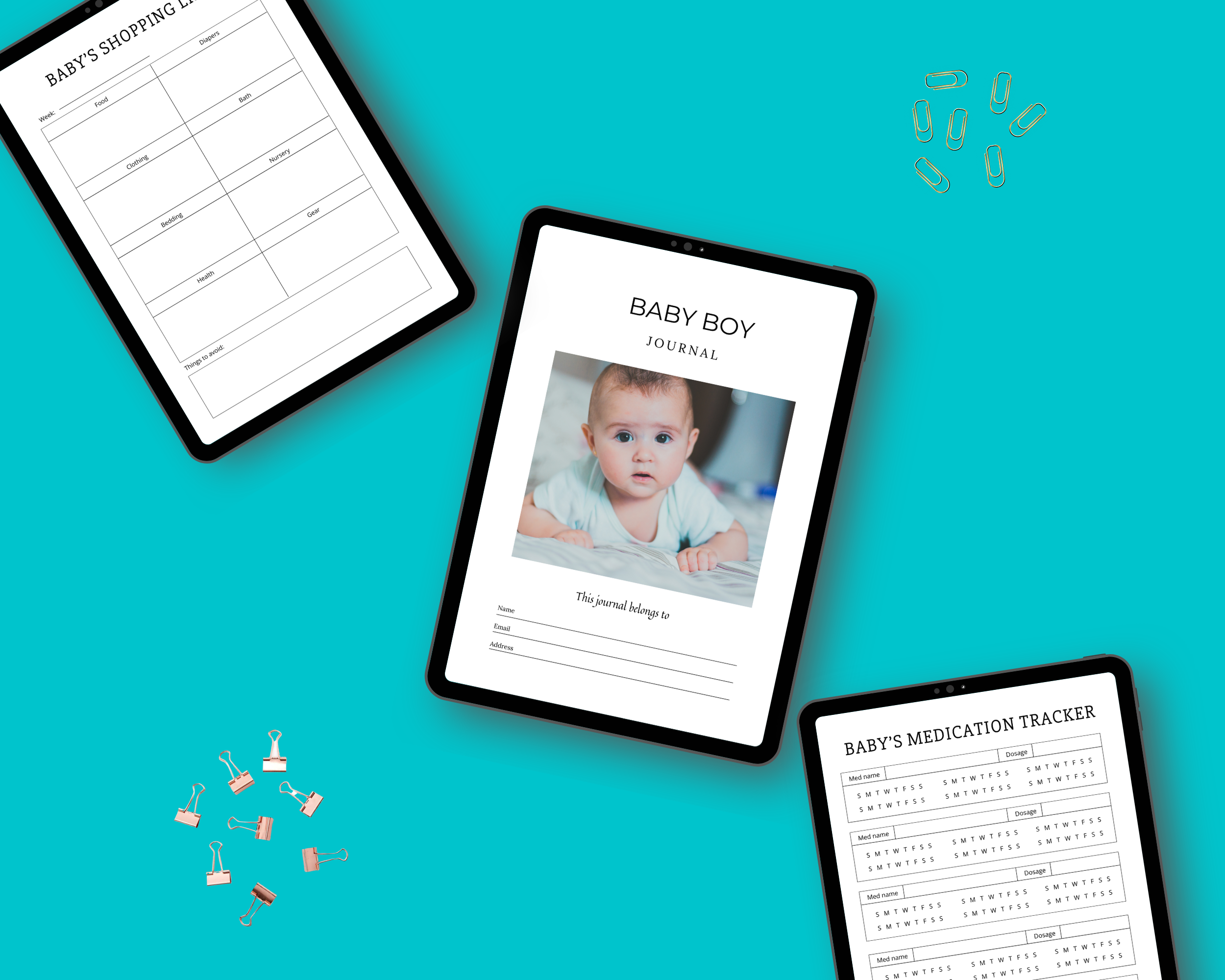 Editable Baby Boy Planner Templates in Canva | Commercial Use