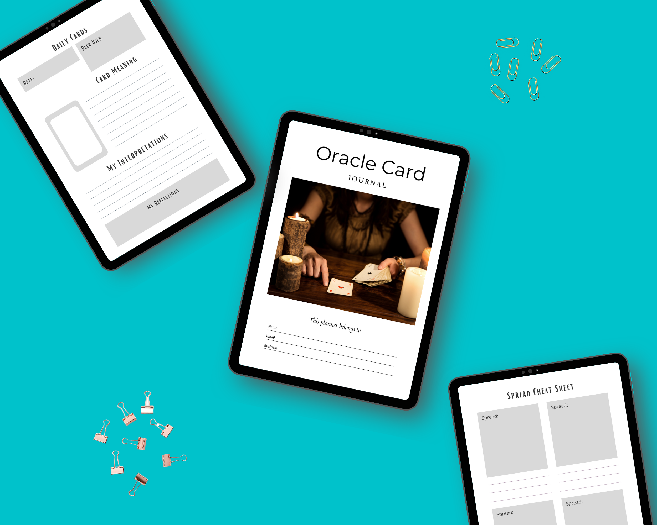 Editable Oracle Card Journal Templates in Canva | Commercial Use