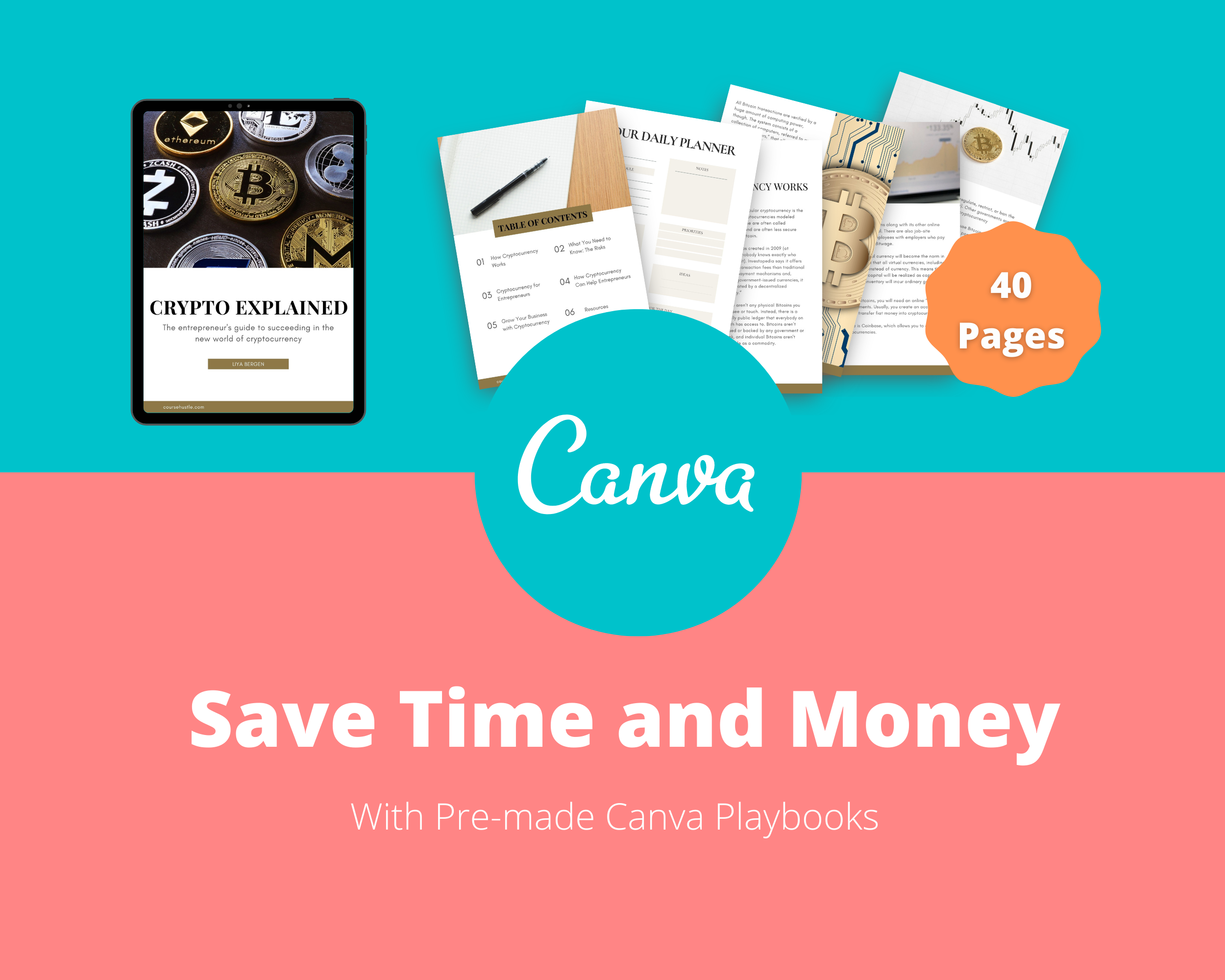 BUNDLE of 7 Crypto Playbooks in Canva | Customizable | Editable | Commercial Use | Coaching Templates