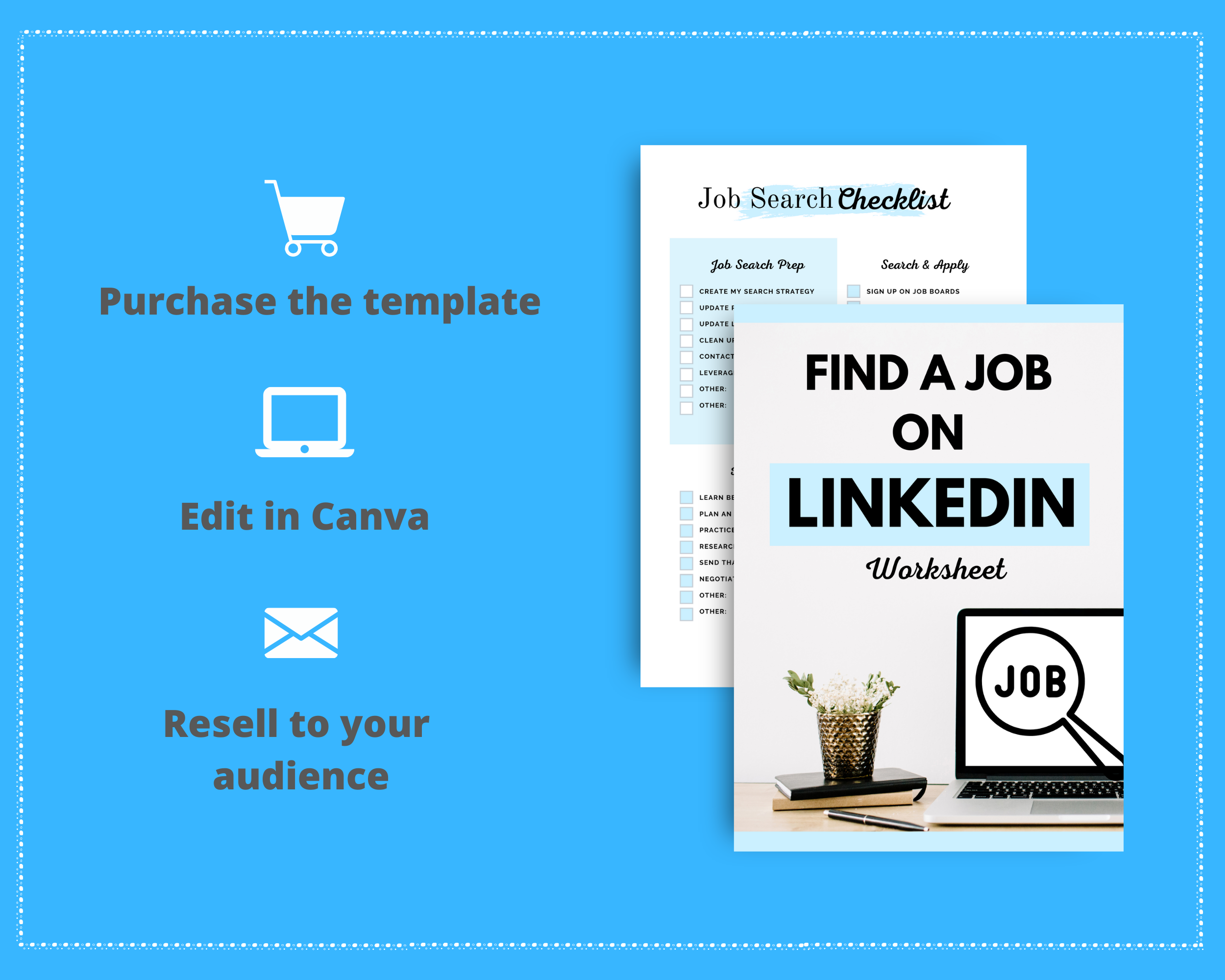 Find a Job on Linkedin Worksheet | Job Search Planner