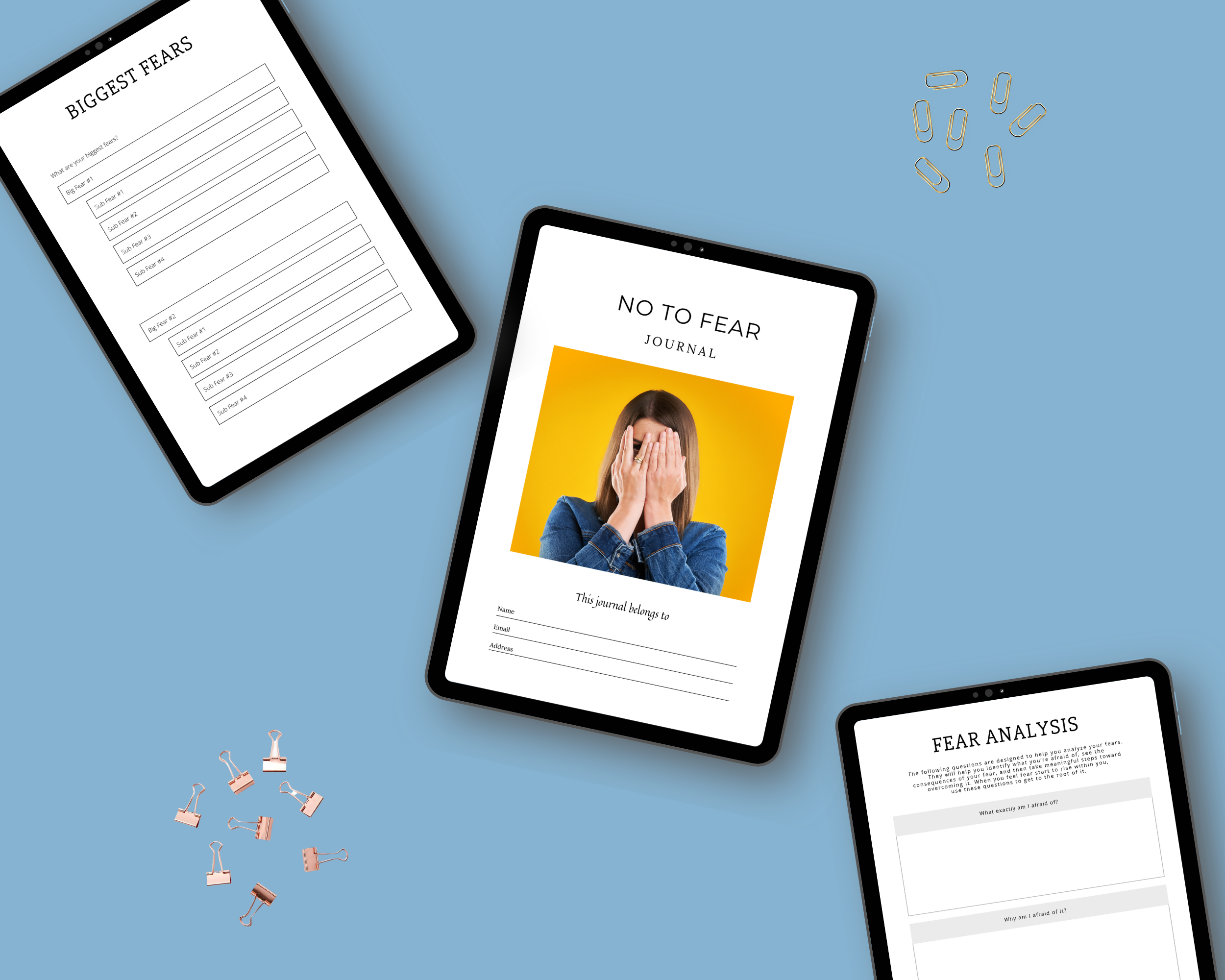 Editable No to Fear Journal in Canva | Commercial Use