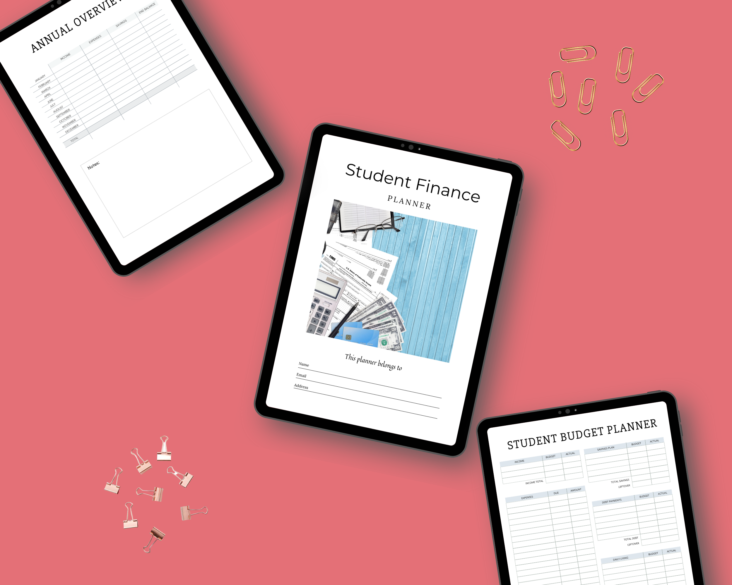 Editable Student Finance Planner in Canva | Commercial Use
