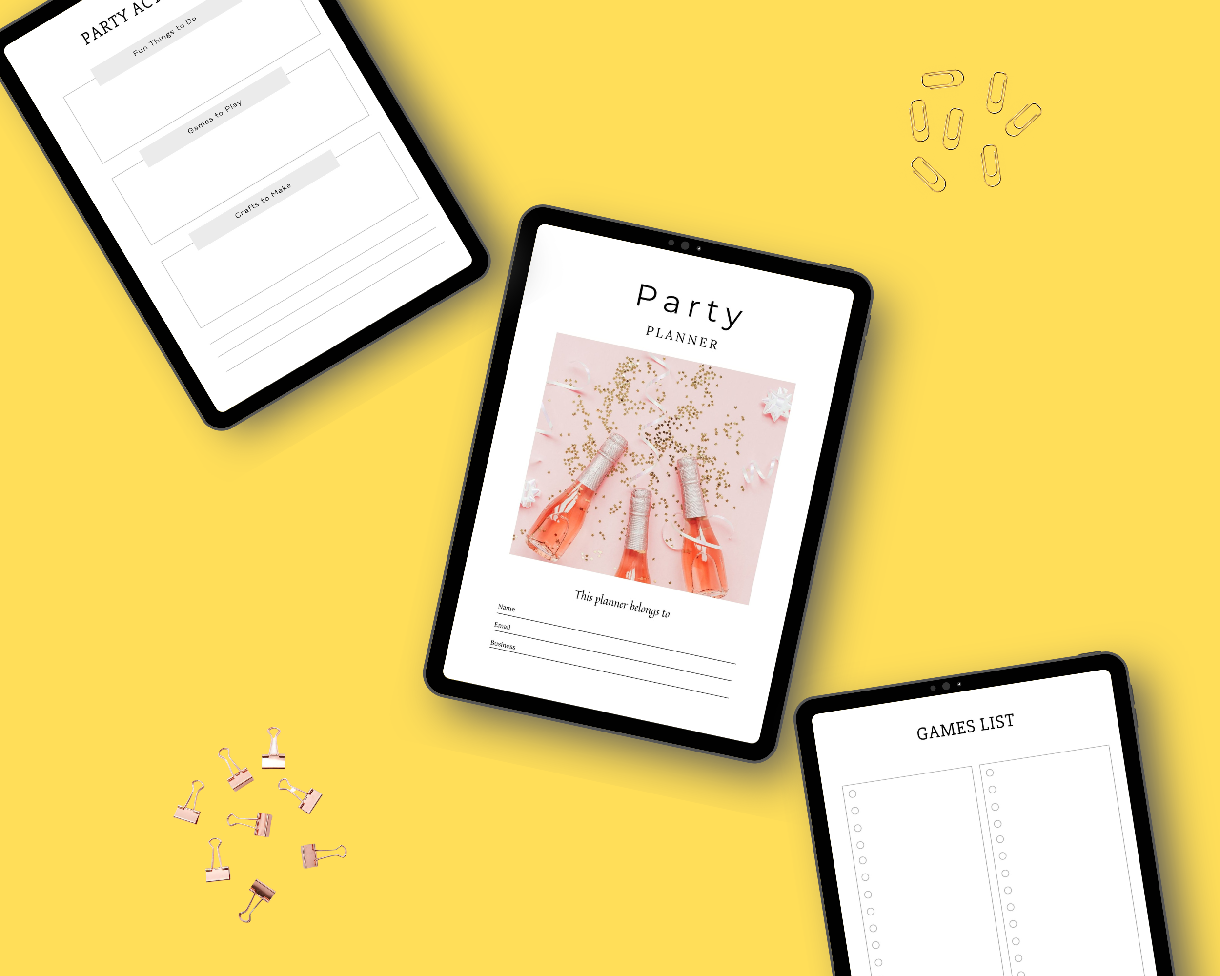 Editable Party Planner in Canva | Commercial Use
