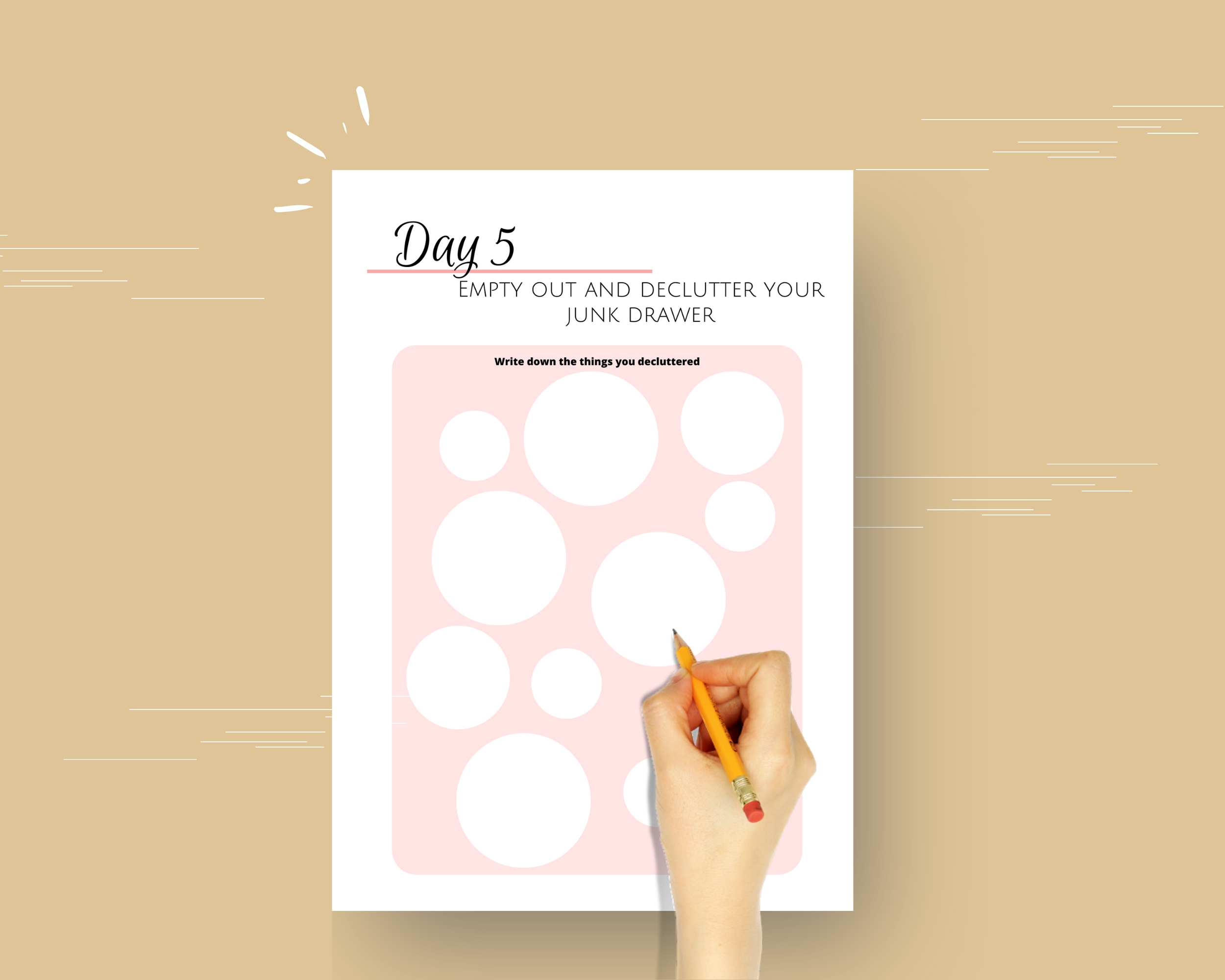 14-Day Minimalism Challenge | Editable Canva Template A4 Size