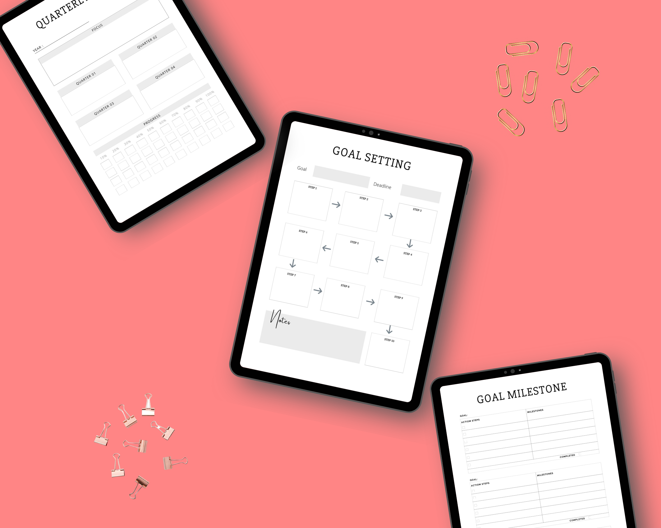 Editable Goal Planner in Canva | Commercial Use