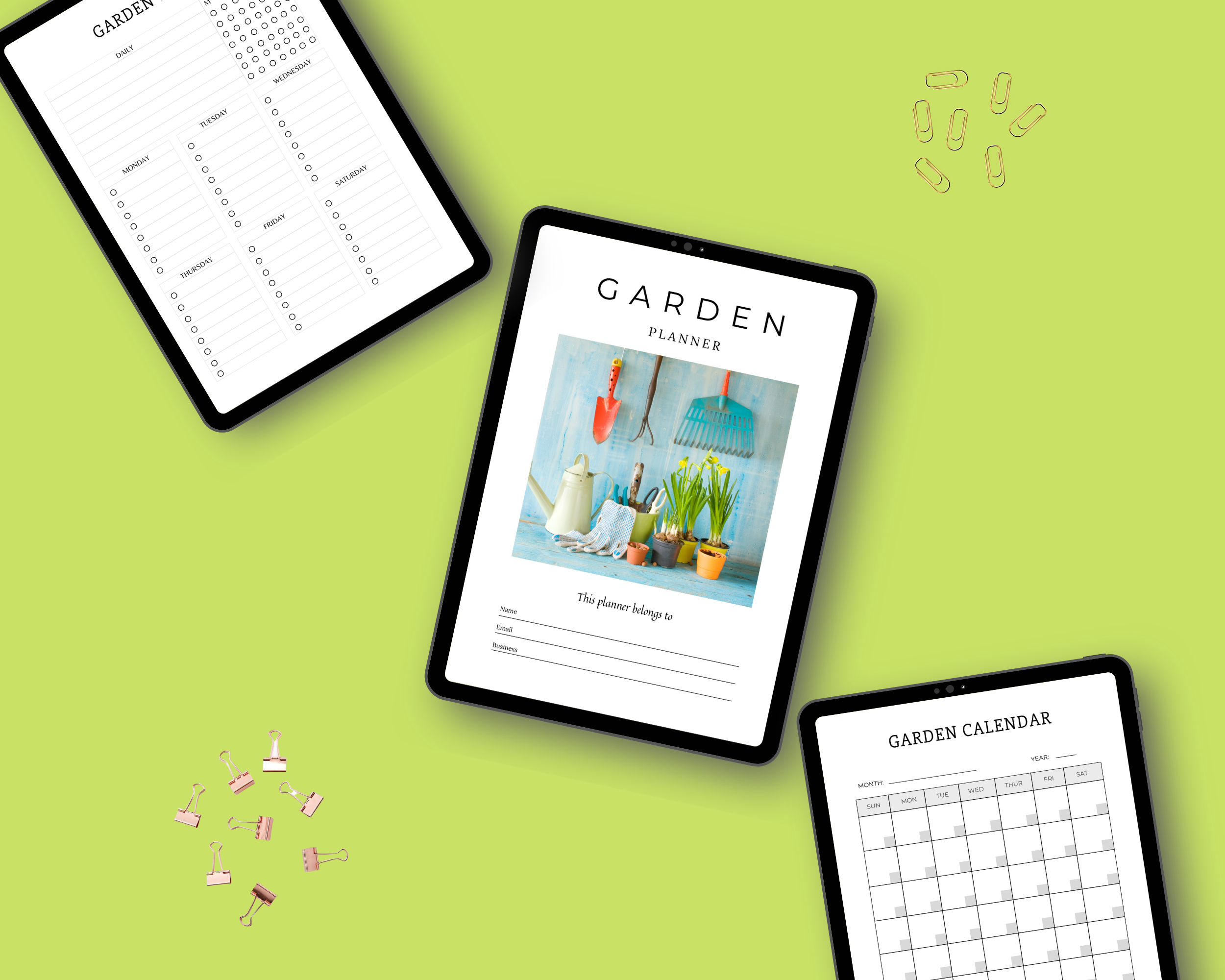 Editable Garden Planner in Canva | Commercial Use