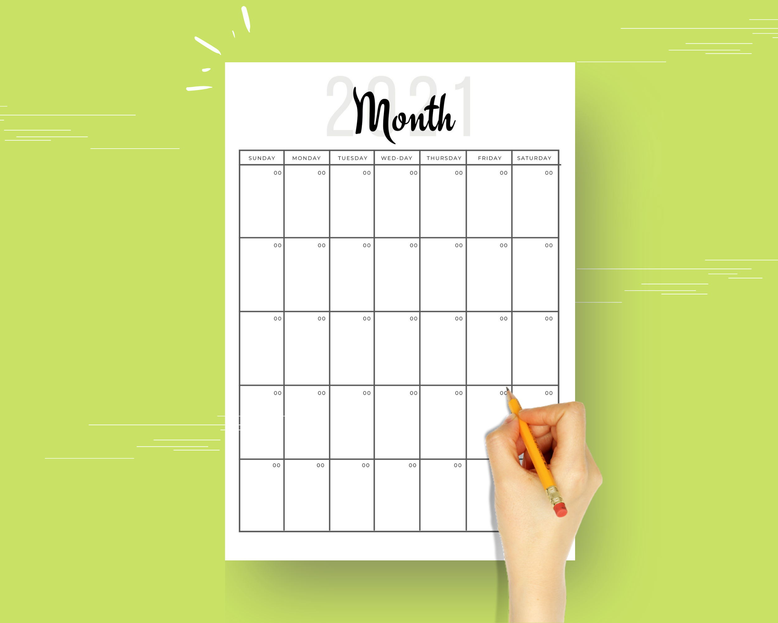Calendar Builder | Editable in Canva | Easy Canva Calendar Builder | Dated or Undated Calendar