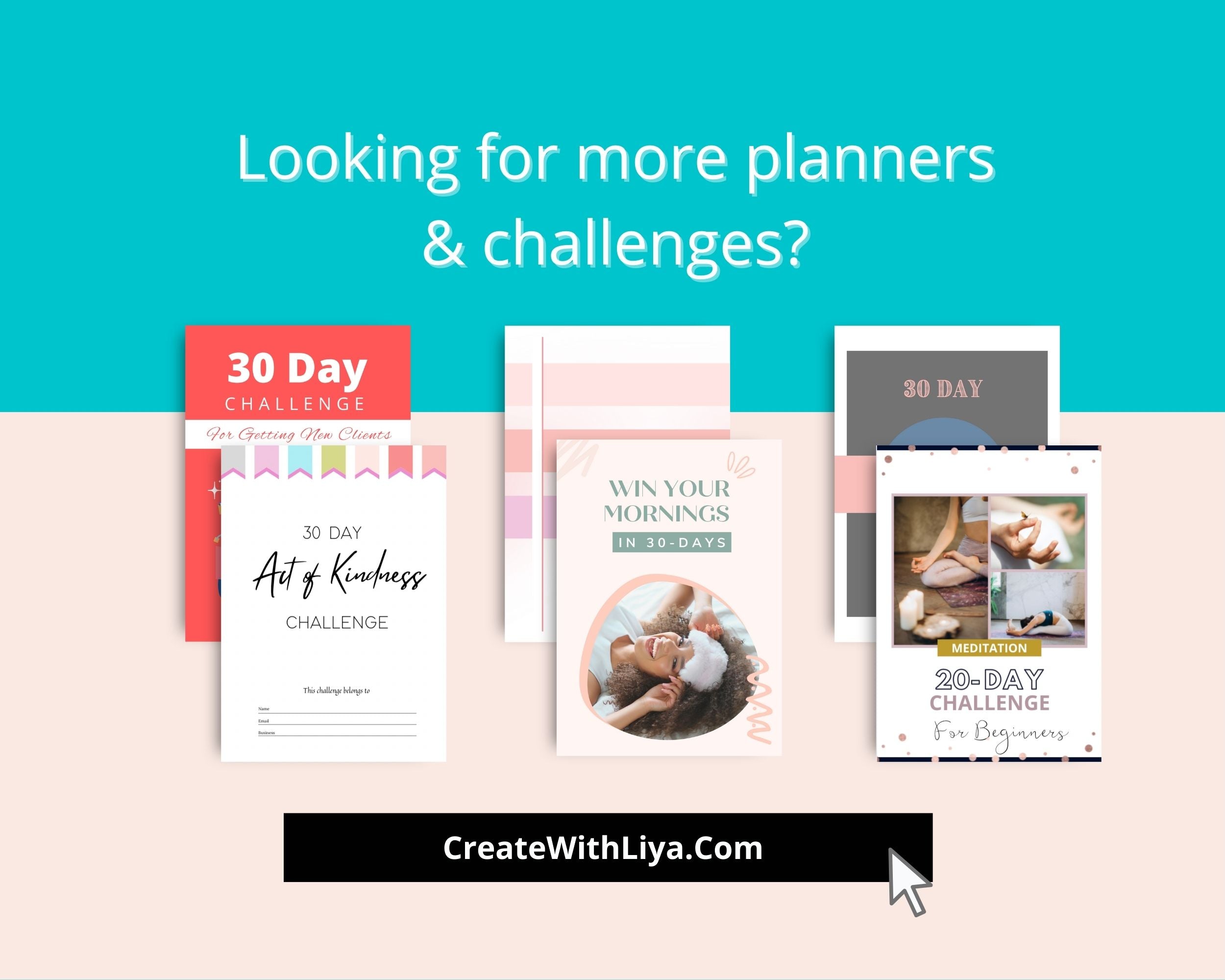 30 Day Getting New Clients Challenge | New Clients Planner | Editable Canva Template A4 Size
