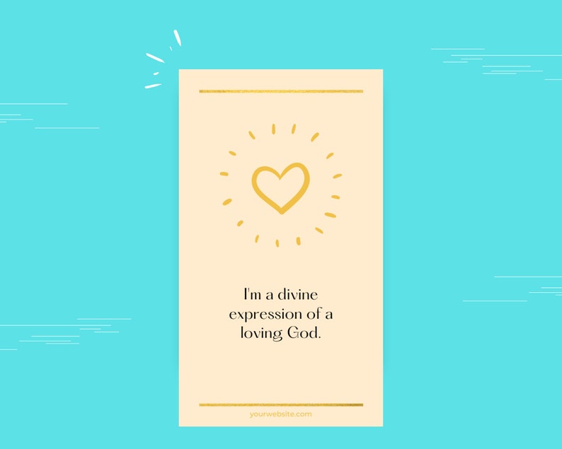 Spiritual Affirmation Card Deck | Editable 39 Card Deck in Canva | Commercial Use