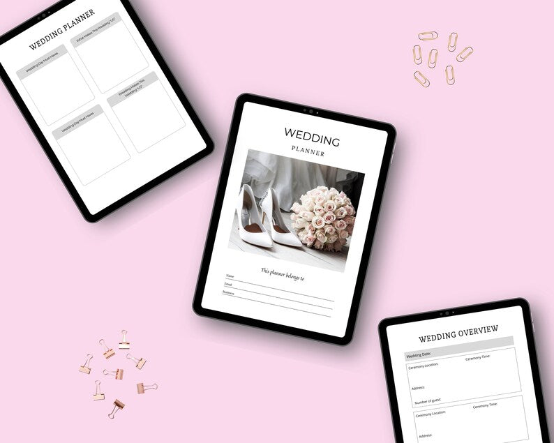 Editable Wedding Planner in Canva | Canva Template Pack | Wedding Business Planner Canva | Commercial Use